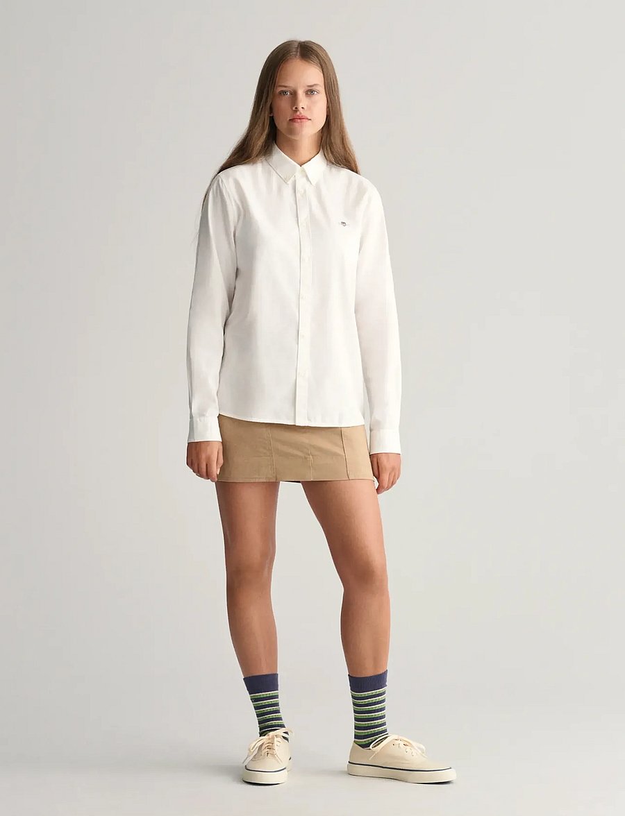 Gant - SHIELD OXFORD BD SHIRT - marškiniai ilgomis rankovėmis - white - 5
