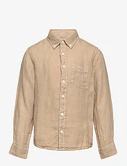GANT - LINEN LS BD SHIRT - long-sleeved shirts - dry sand - 0