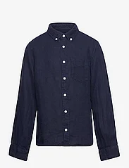 GANT - LINEN LS BD SHIRT - long-sleeved shirts - marine - 0