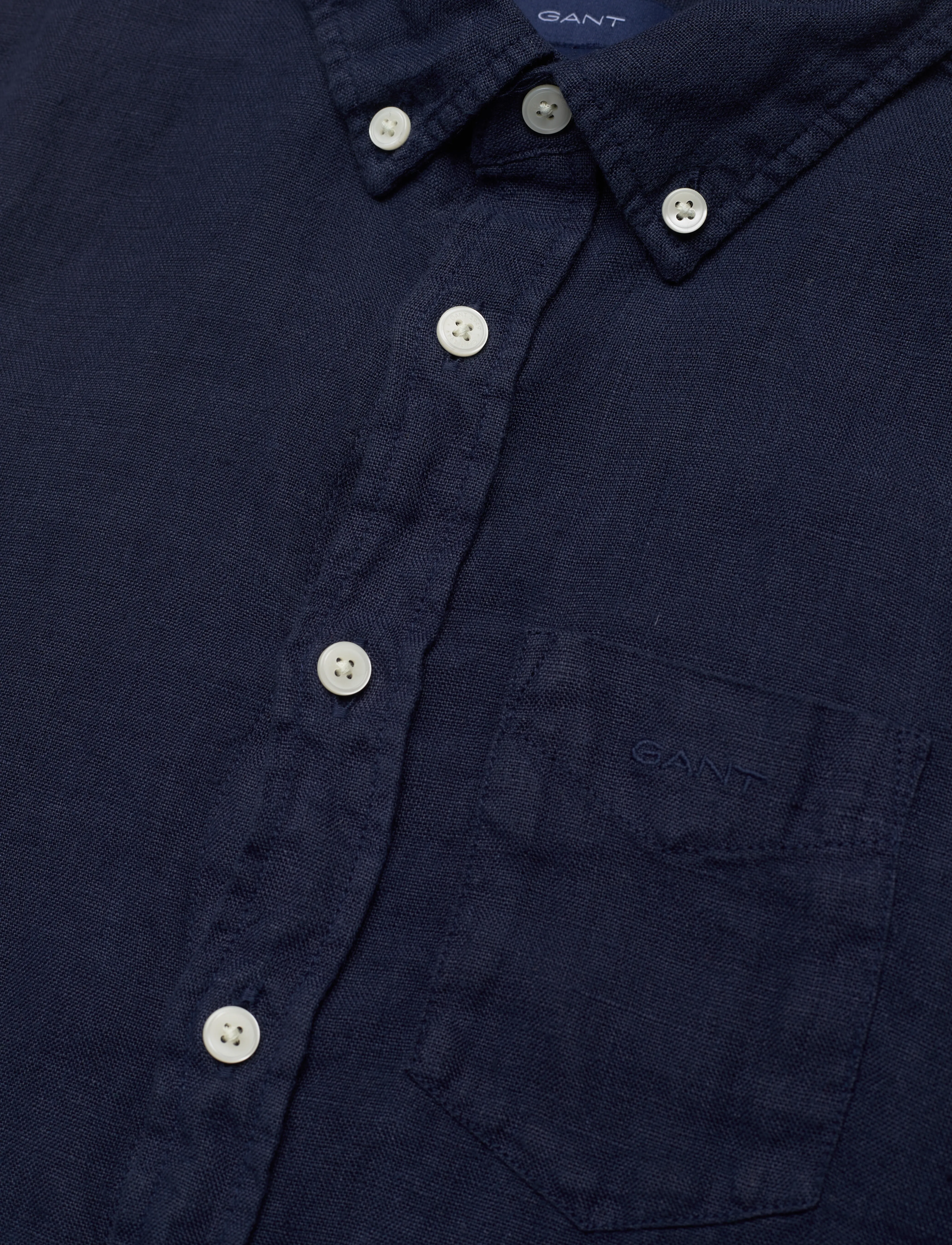 GANT - LINEN LS BD SHIRT - marine - 2