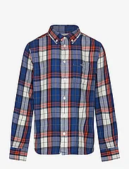 GANT - REG. CHECK FLANNEL SHIRT - langermede skjorter - bold blue - 0