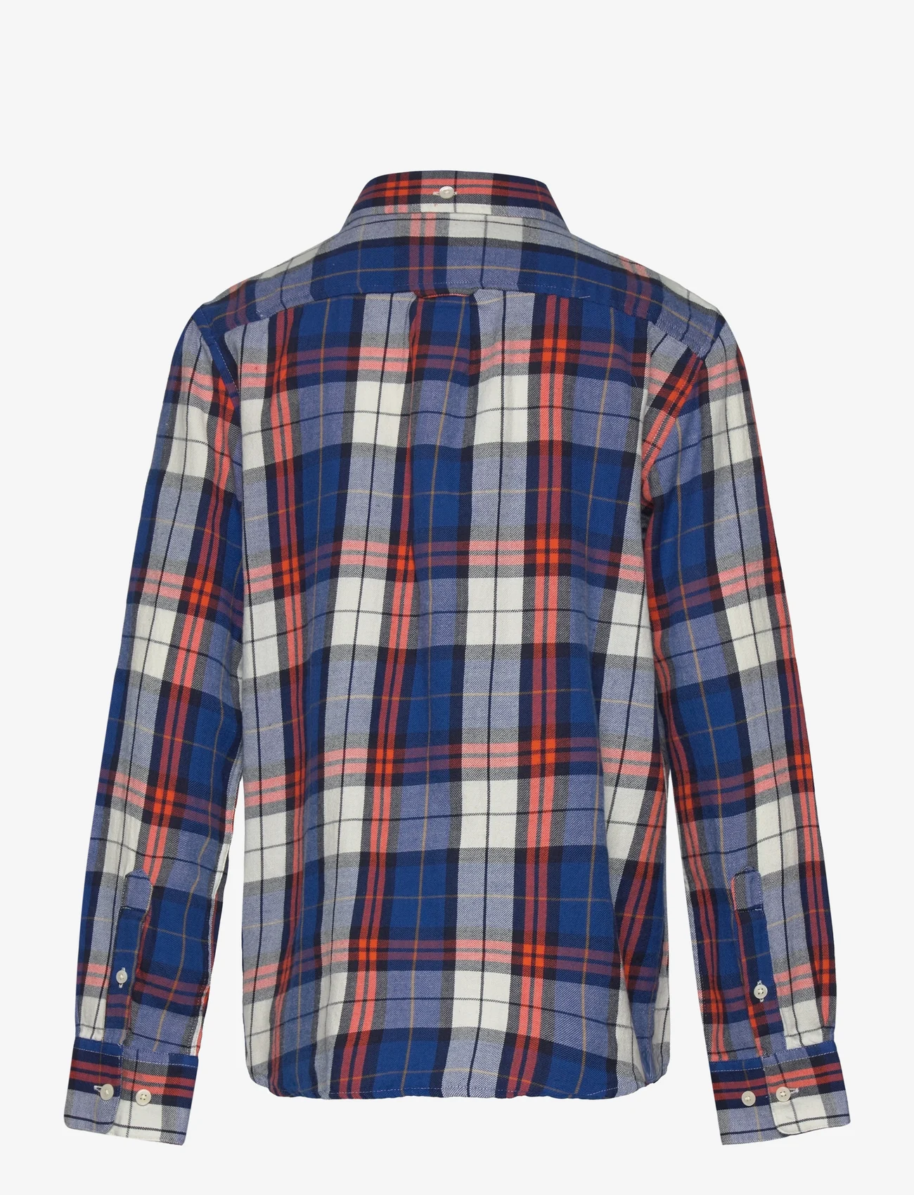 GANT - REG. CHECK FLANNEL SHIRT - långärmade skjortor - bold blue - 1
