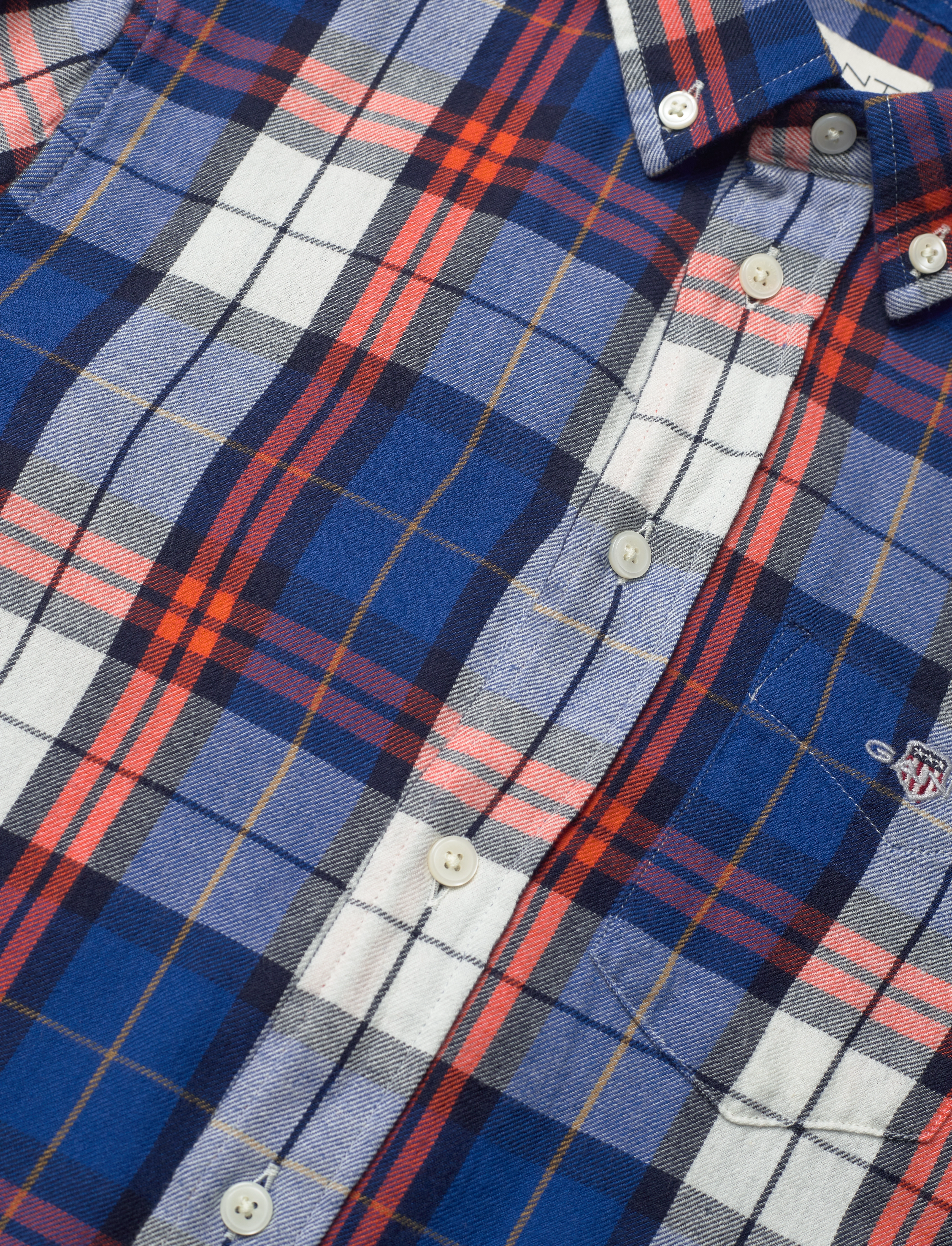 GANT - REG. CHECK FLANNEL SHIRT - bold blue - 2