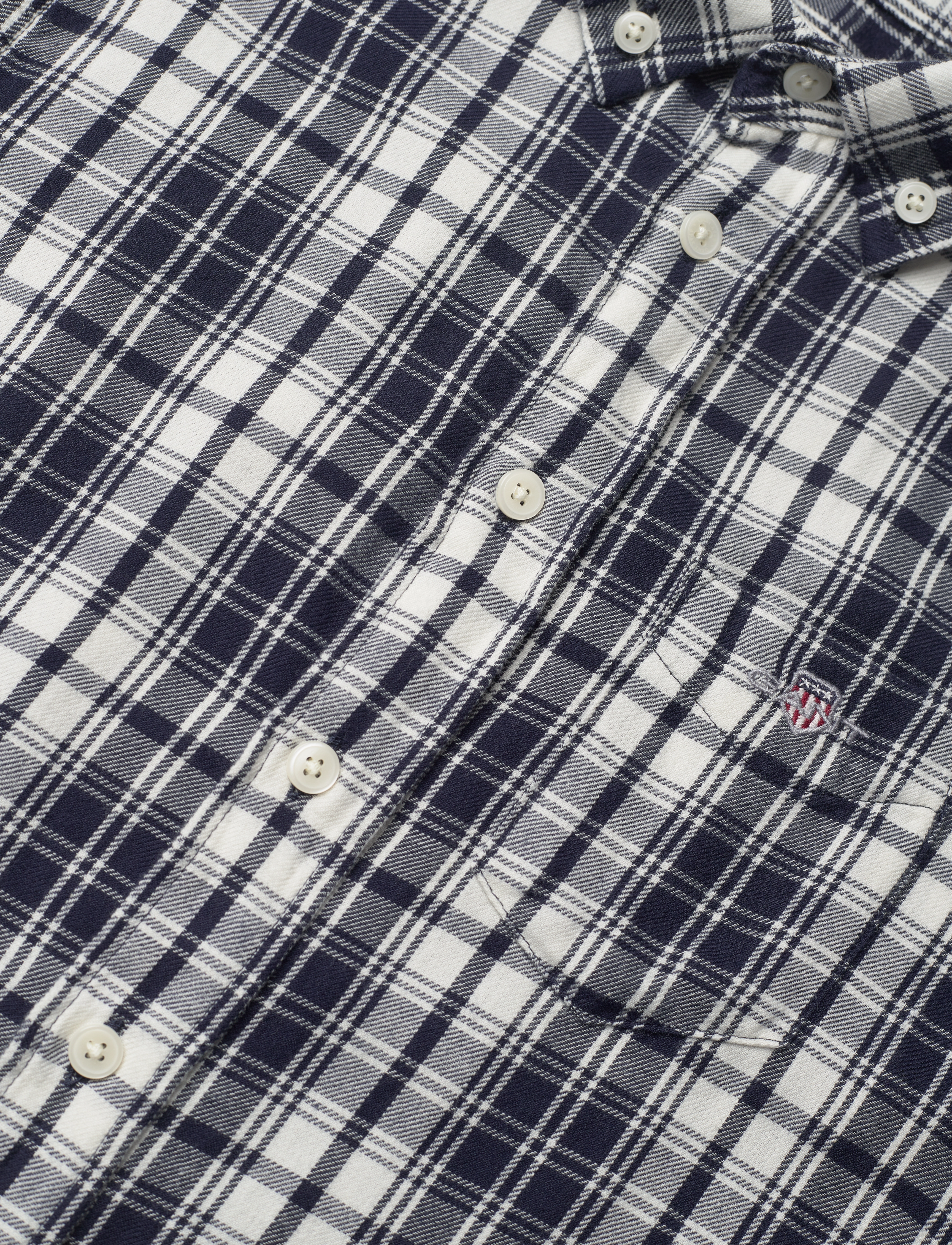 GANT - REG. CHECK FLANELL SHIRT - evening blue - 2