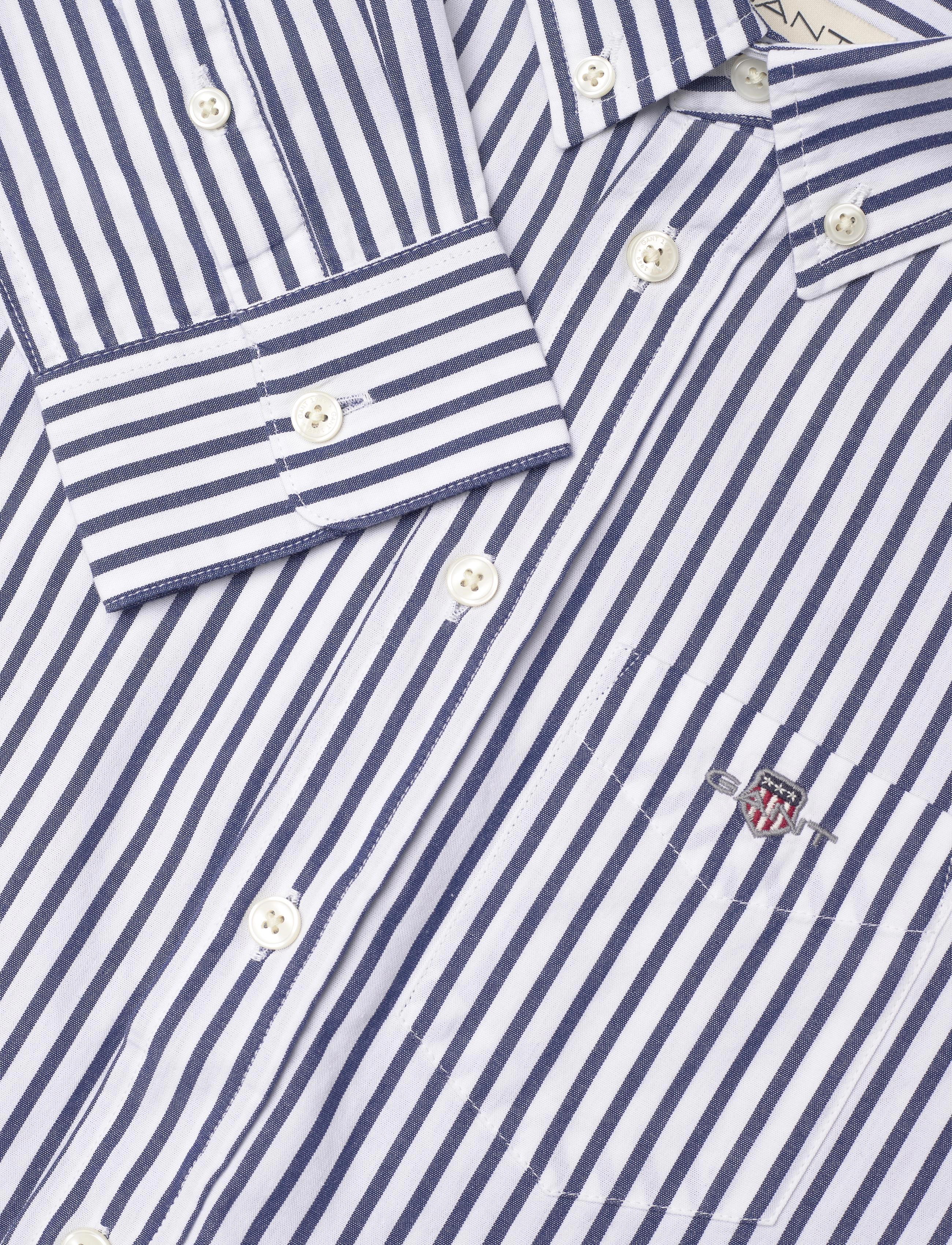 GANT - STRIPED SHIELD B.D POPLIN SHIRT - deep blue - 2