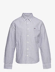 GANT - OXFORD STRIPED B.D. SHIRT - långärmade skjortor - persian blue - 0