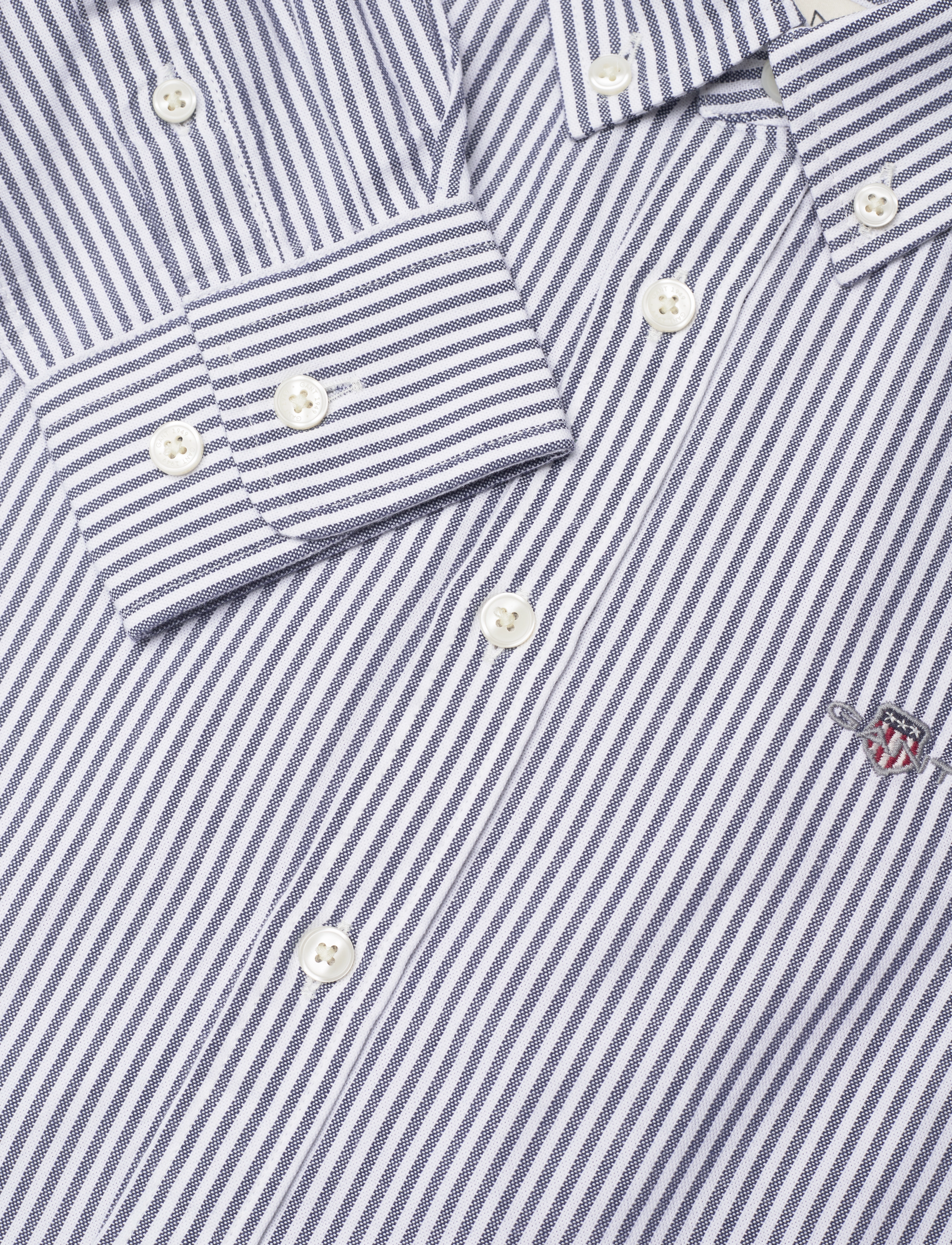 Gant - OXFORD STRIPED B.D. SHIRT - langærmede skjorter - persian blue - 2