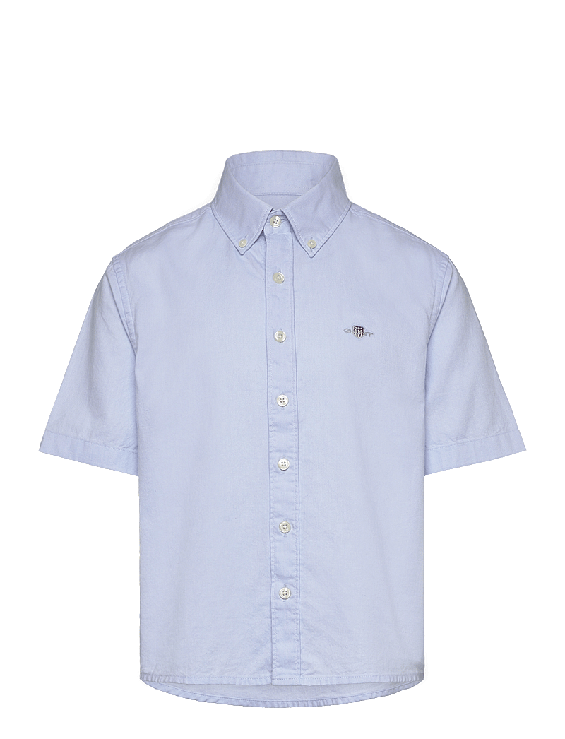 GANT - REG SS OXFORD B.D SHIRT - kurzärmlige hemden - capri blue - 0