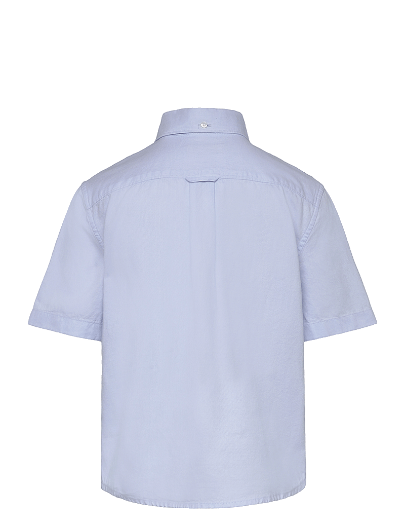 GANT - REG SS OXFORD B.D SHIRT - kurzärmlige hemden - capri blue - 1