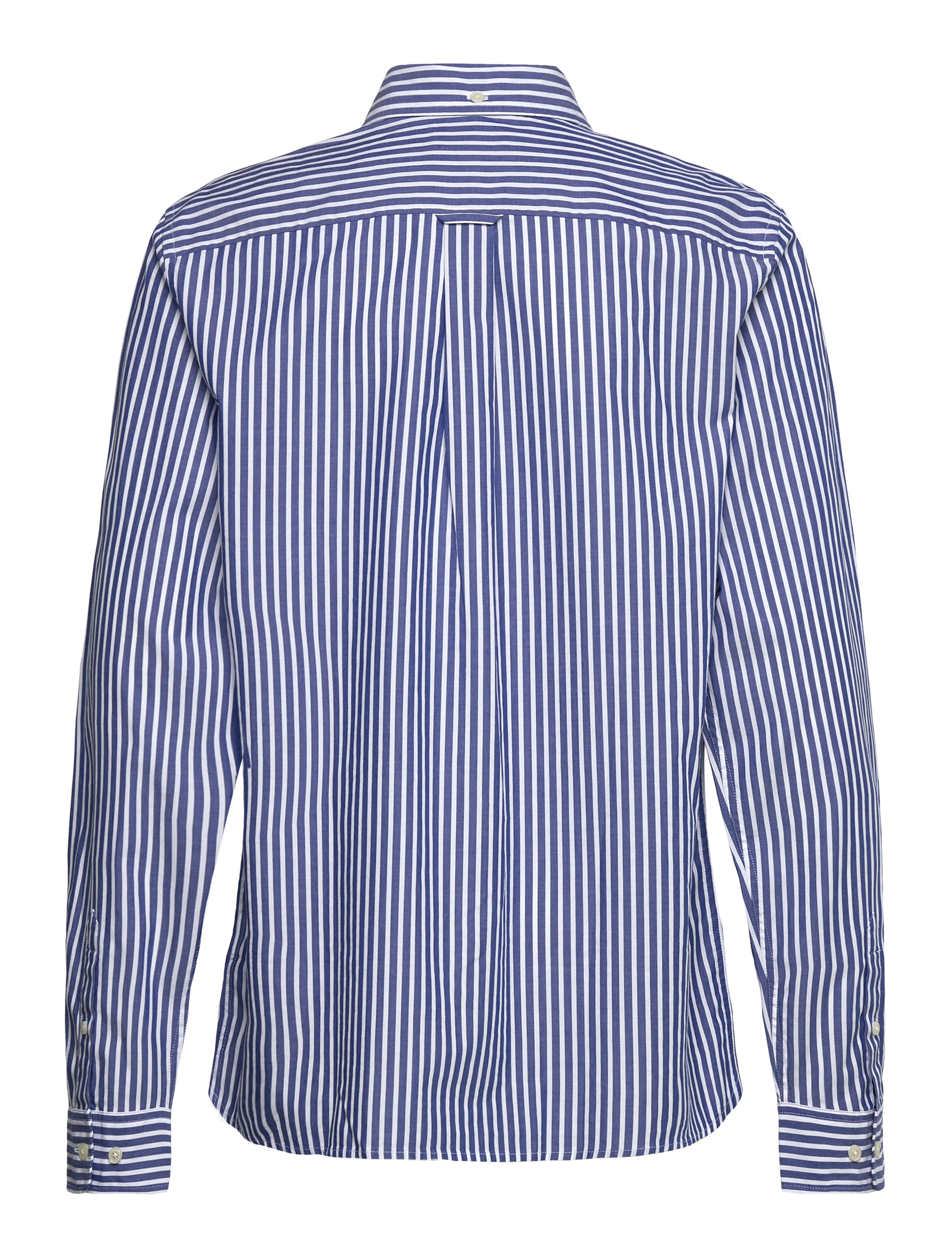 Gant - STRIPED SHIELD POPLIN SHIRT - langärmlige hemden - college blue - 1