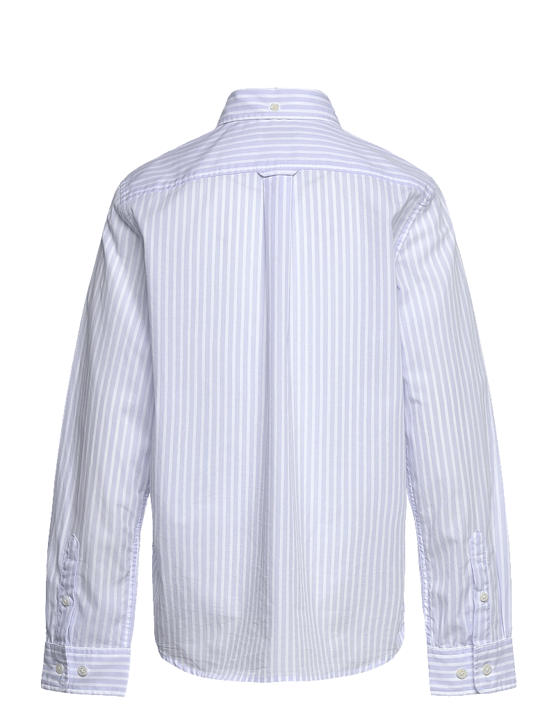 Gant - STRIPED SHIELD POPLIN SHIRT - langærmede skjorter - light blue - 1