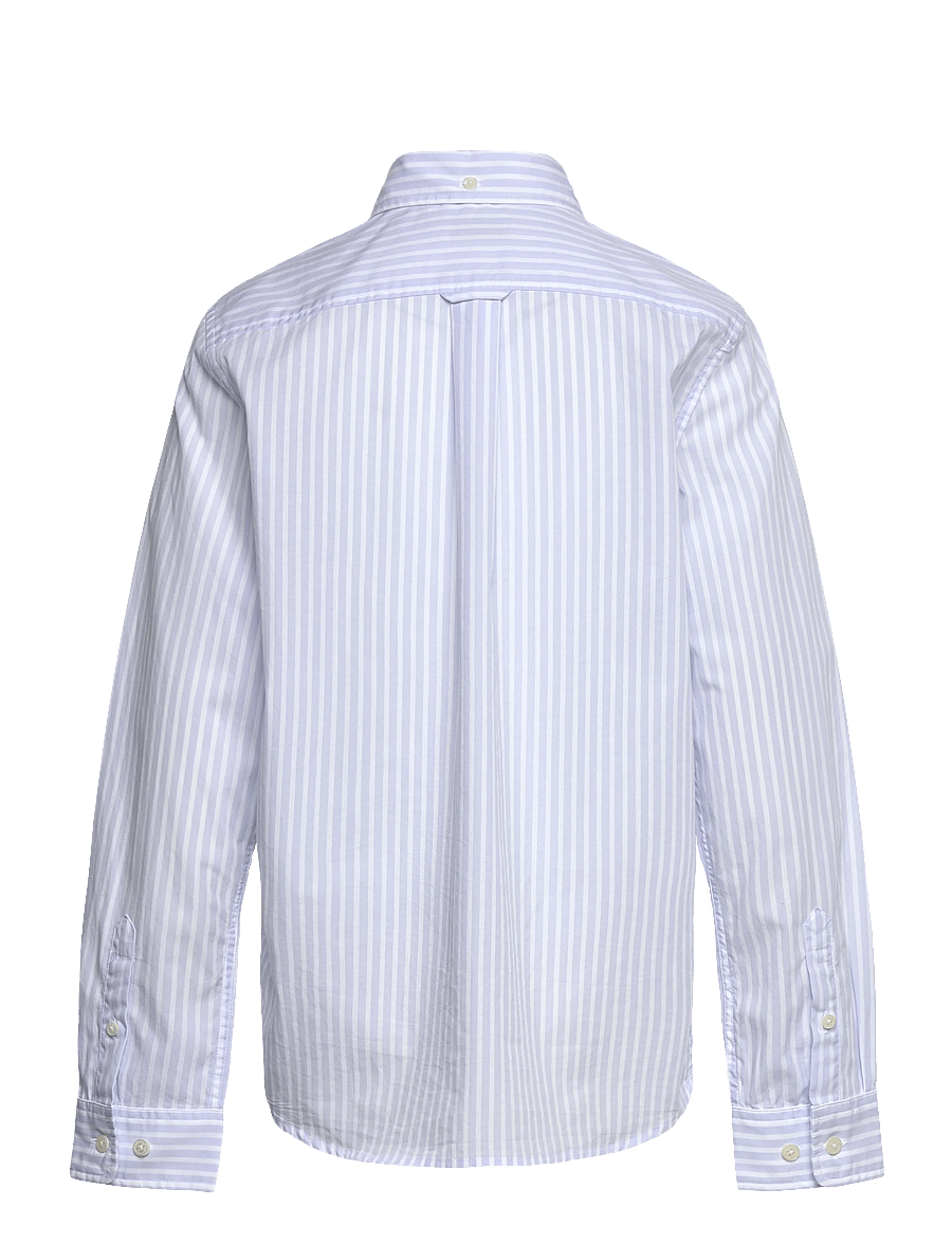 Gant - STRIPED SHIELD POPLIN SHIRT - langärmlige hemden - light blue - 1