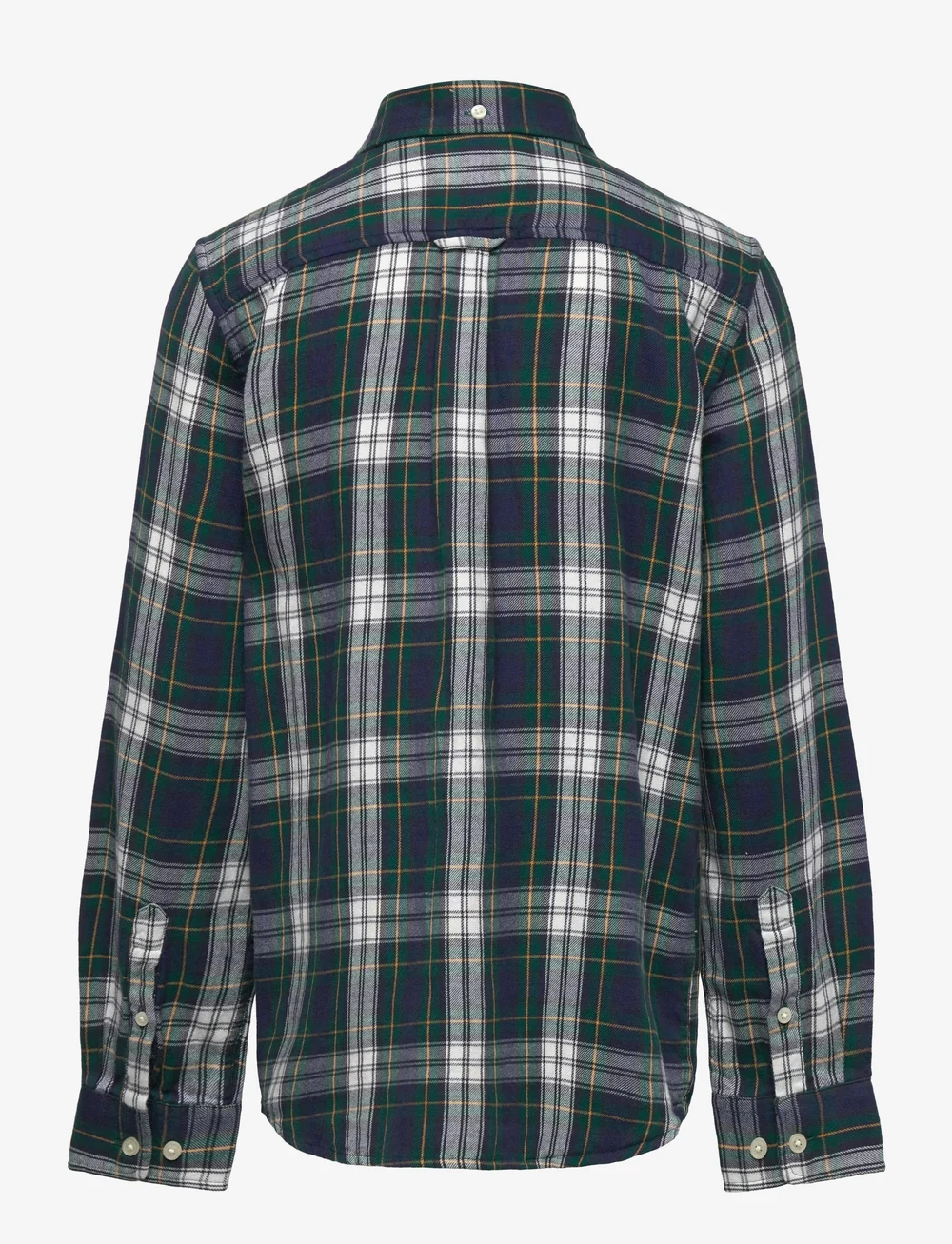 GANT - CHECKED FLANNEL BD SHIRT - långärmade skjortor - navy - 1