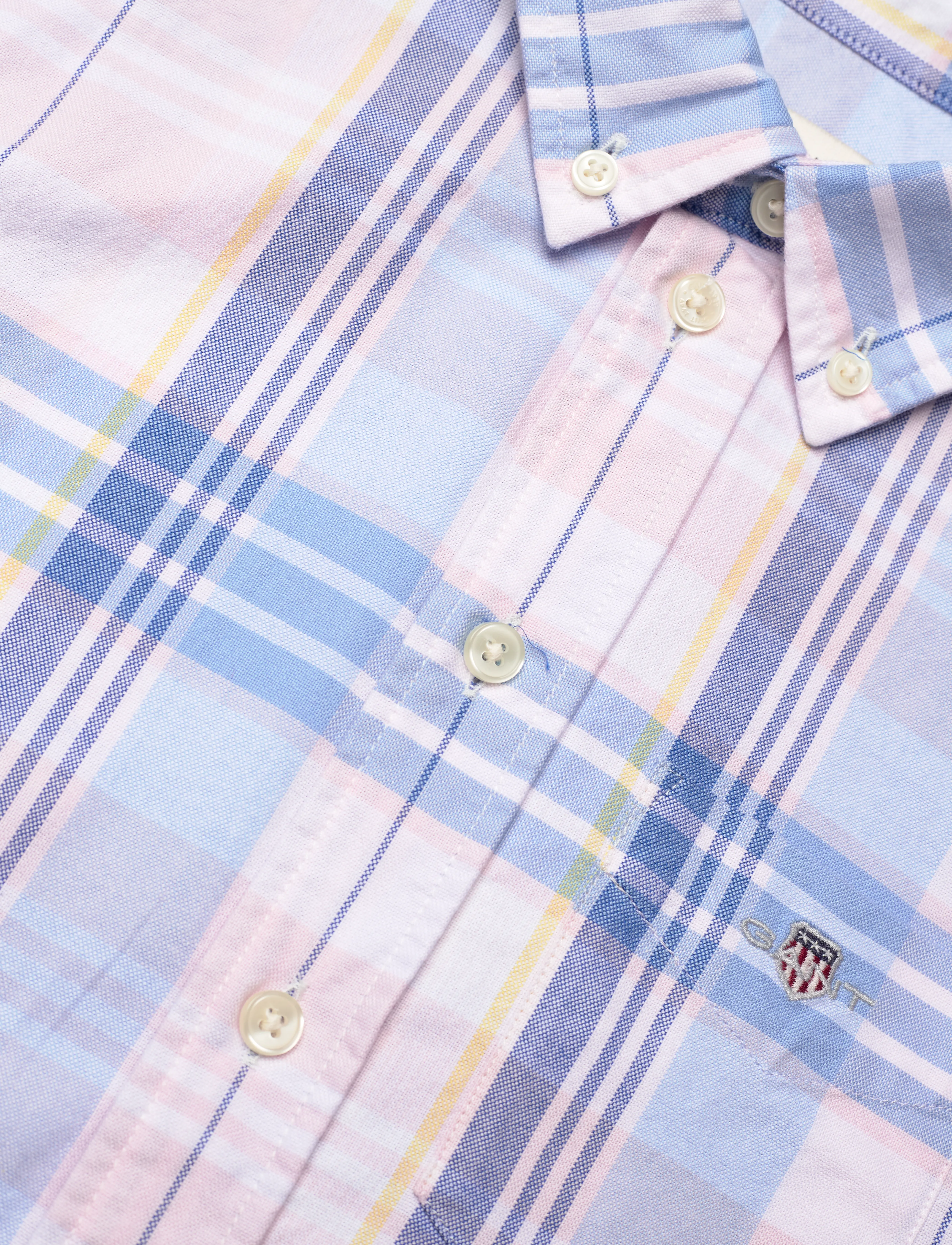 Gant - CHECKED OXFORD BD LS SHIRT - marškiniai ilgomis rankovėmis - light pink - 2