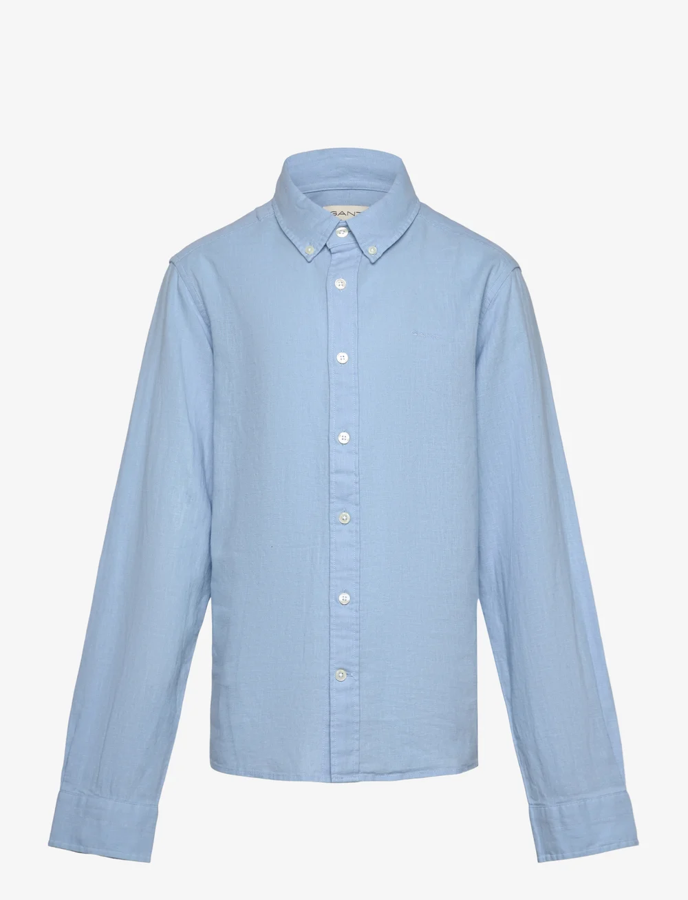 GANT - COTTON LINEN BD LS SHIRT - långärmade skjortor - fresh blue - 0
