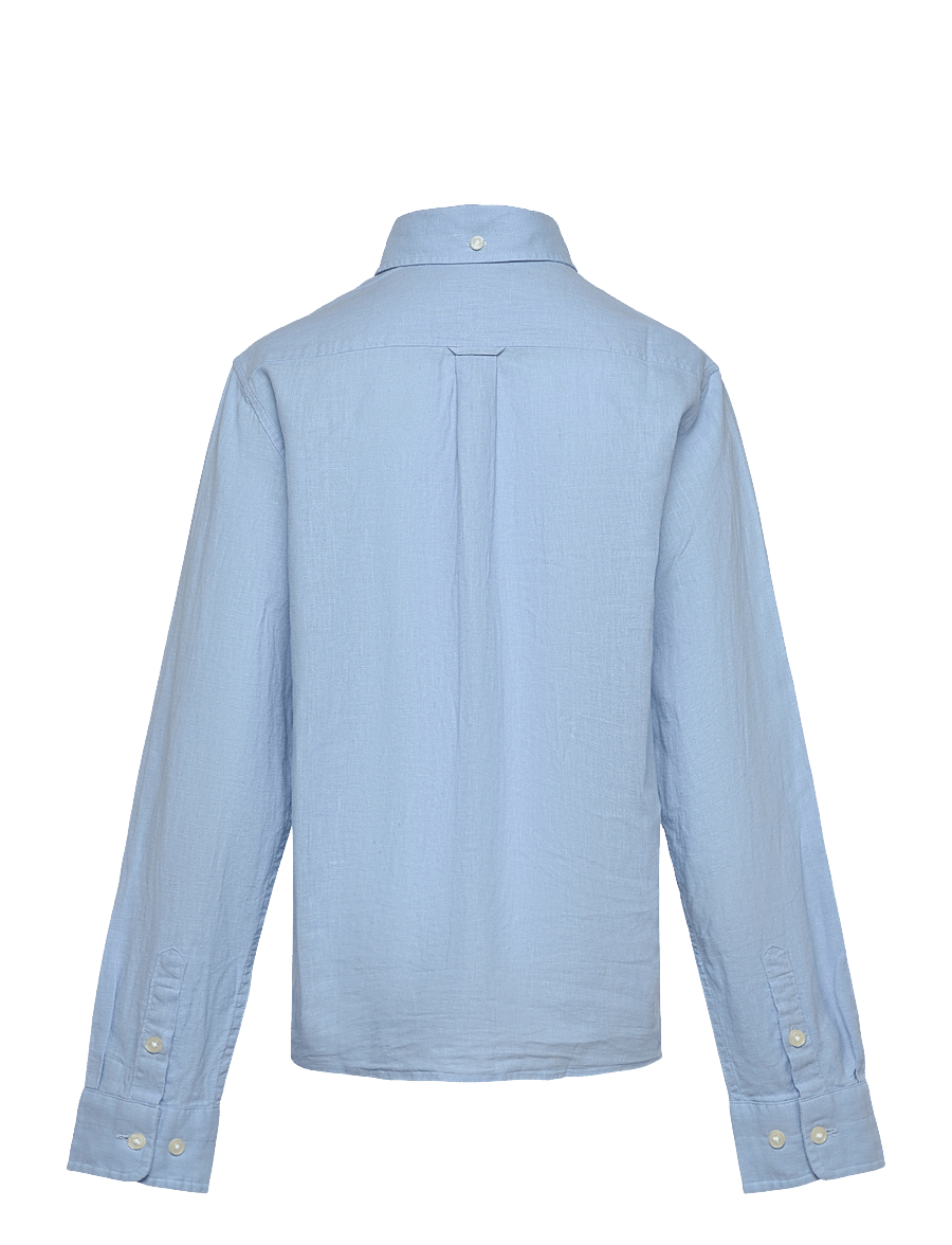 Gant - COTTON LINEN BD LS SHIRT - langärmlige hemden - fresh blue - 1