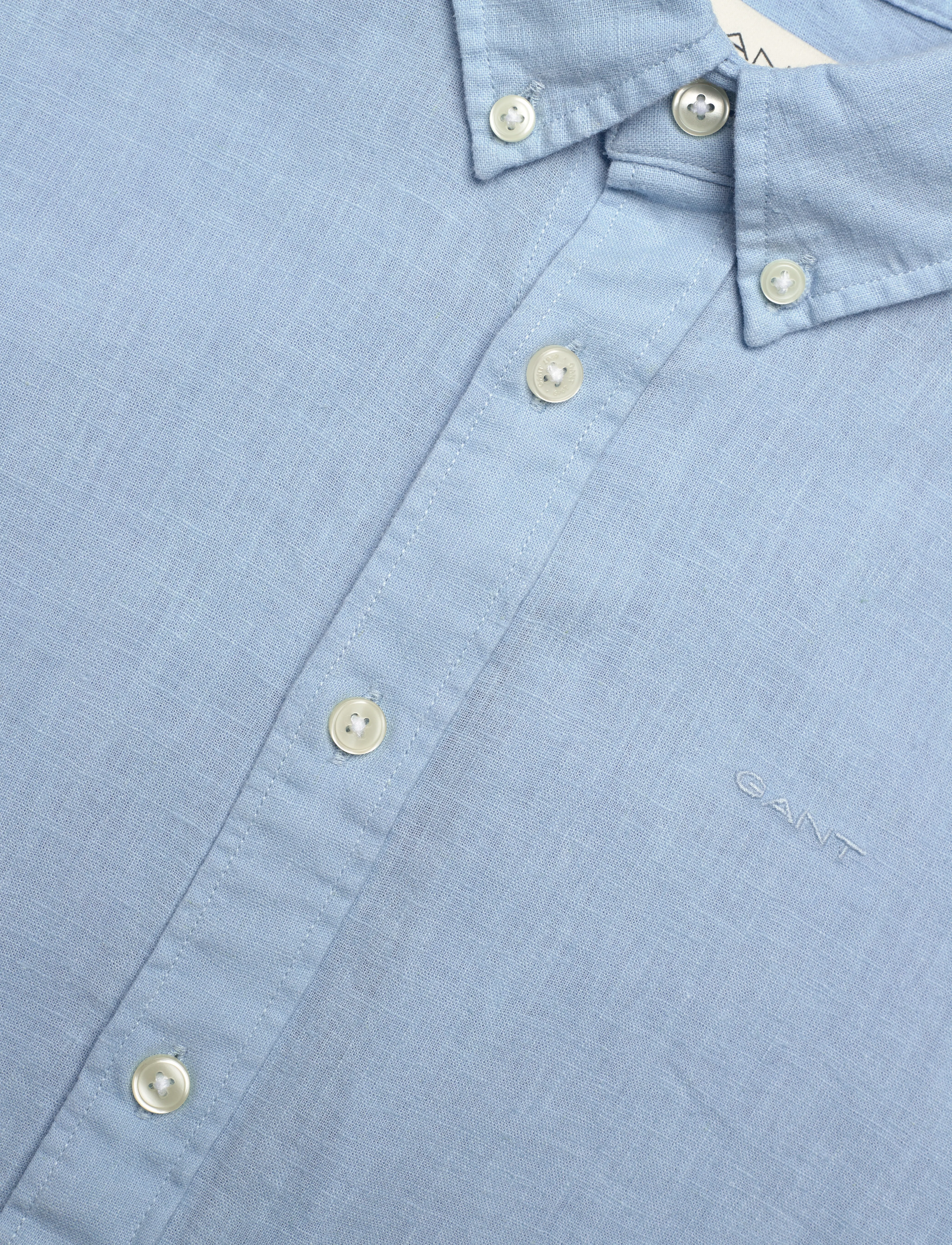 Gant - COTTON LINEN BD LS SHIRT - long-sleeved shirts - fresh blue - 2