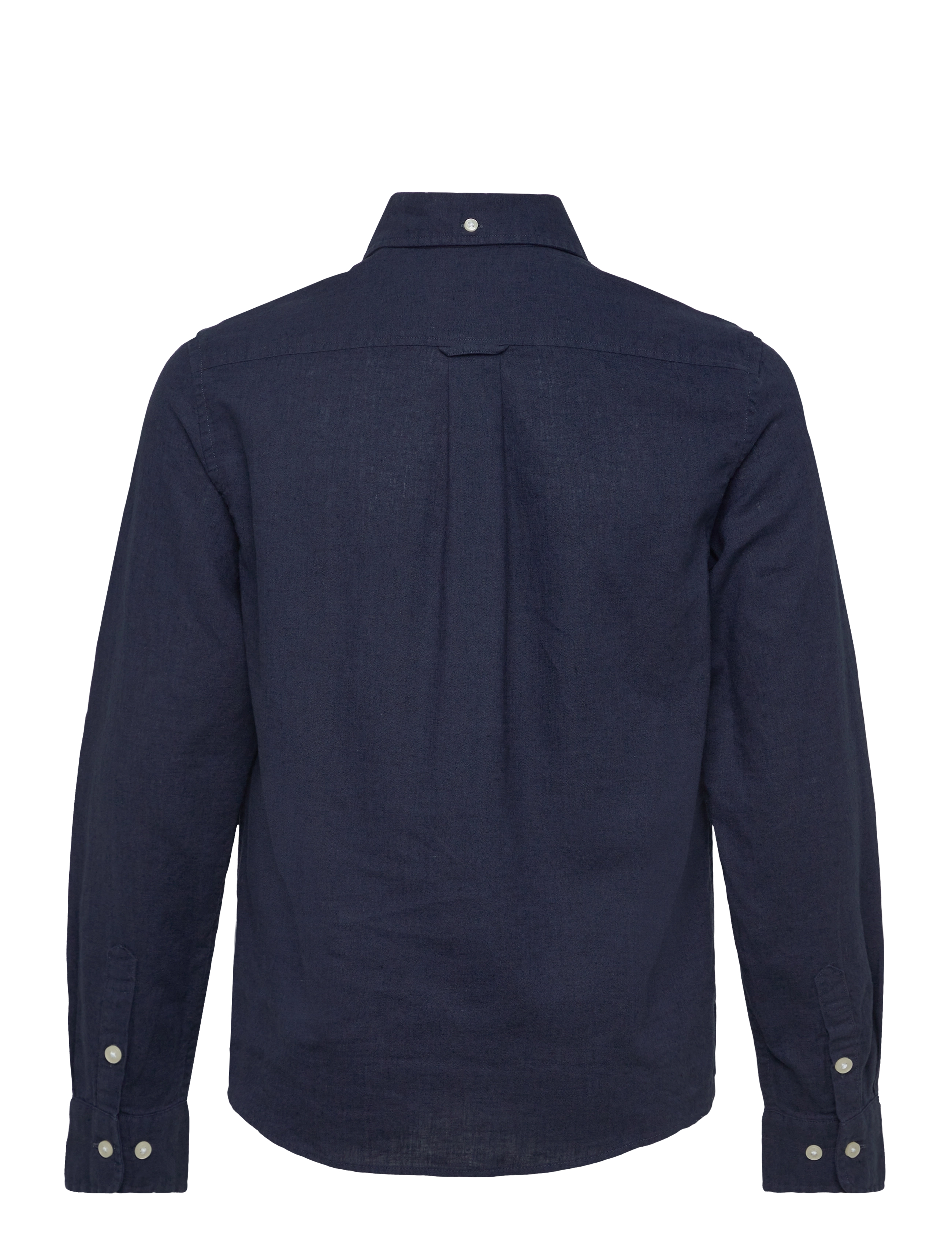 Gant - COTTON LINEN BD LS SHIRT - langærmede skjorter - marine - 1