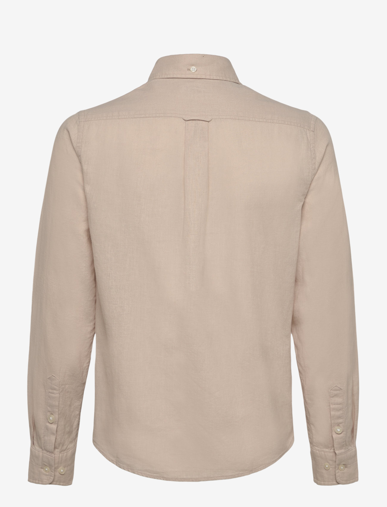 GANT - COTTON LINEN BD LS SHIRT - langærmede skjorter - putty - 1