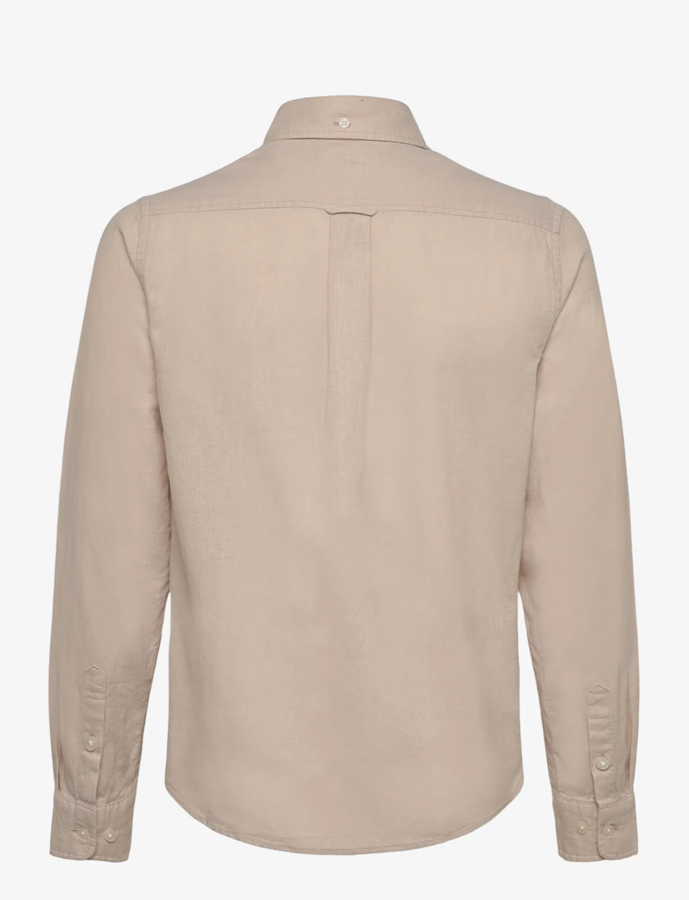 GANT - COTTON LINEN BD LS SHIRT - langärmlige hemden - putty - 1