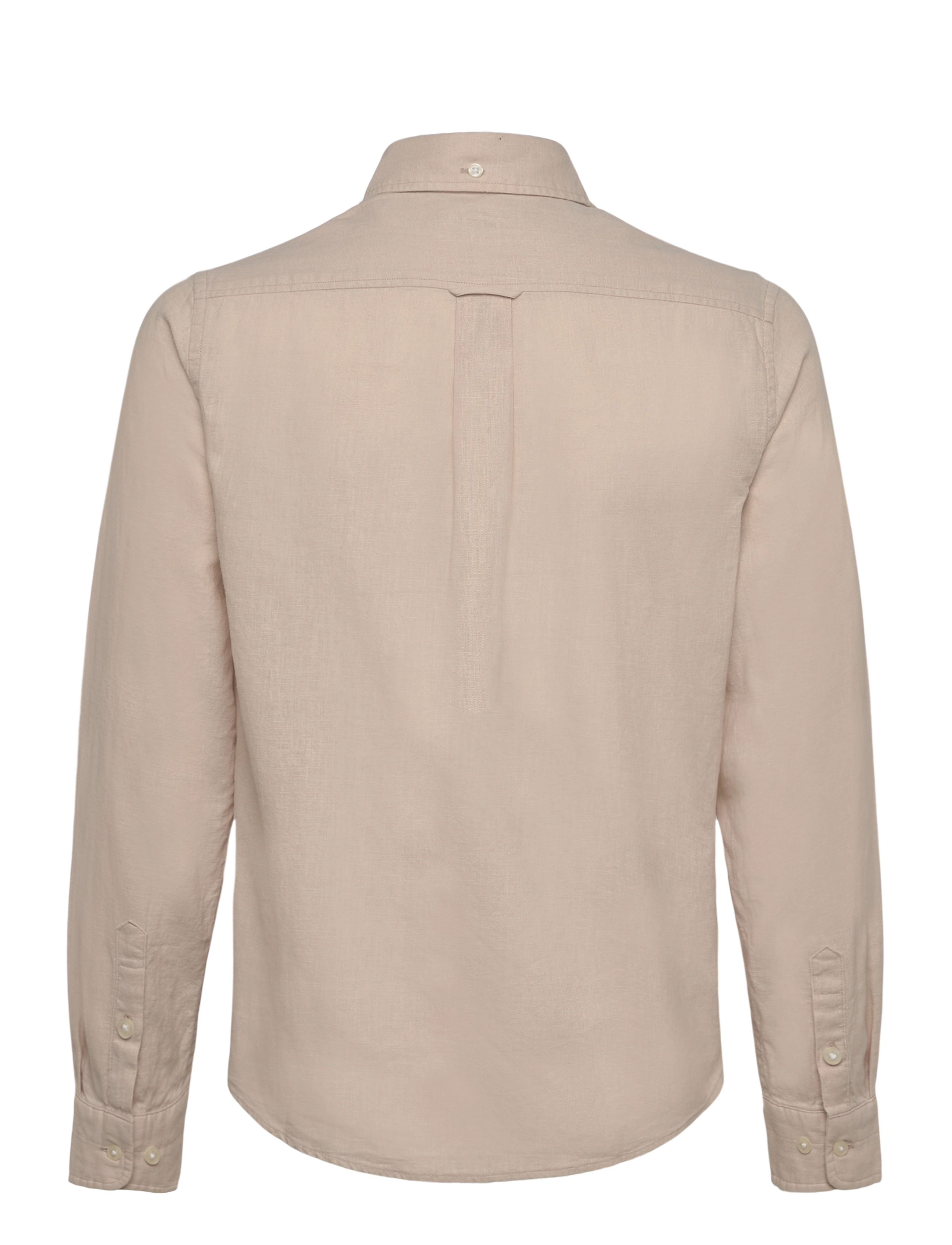 Gant - COTTON LINEN BD LS SHIRT - langærmede skjorter - putty - 1