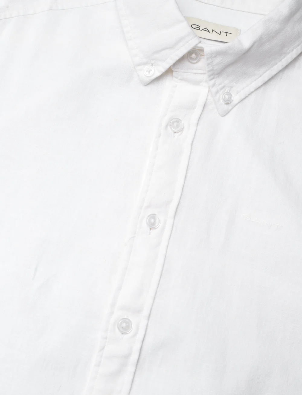 GANT - COTTON LINEN BD LS SHIRT - langärmlige hemden - white - 2