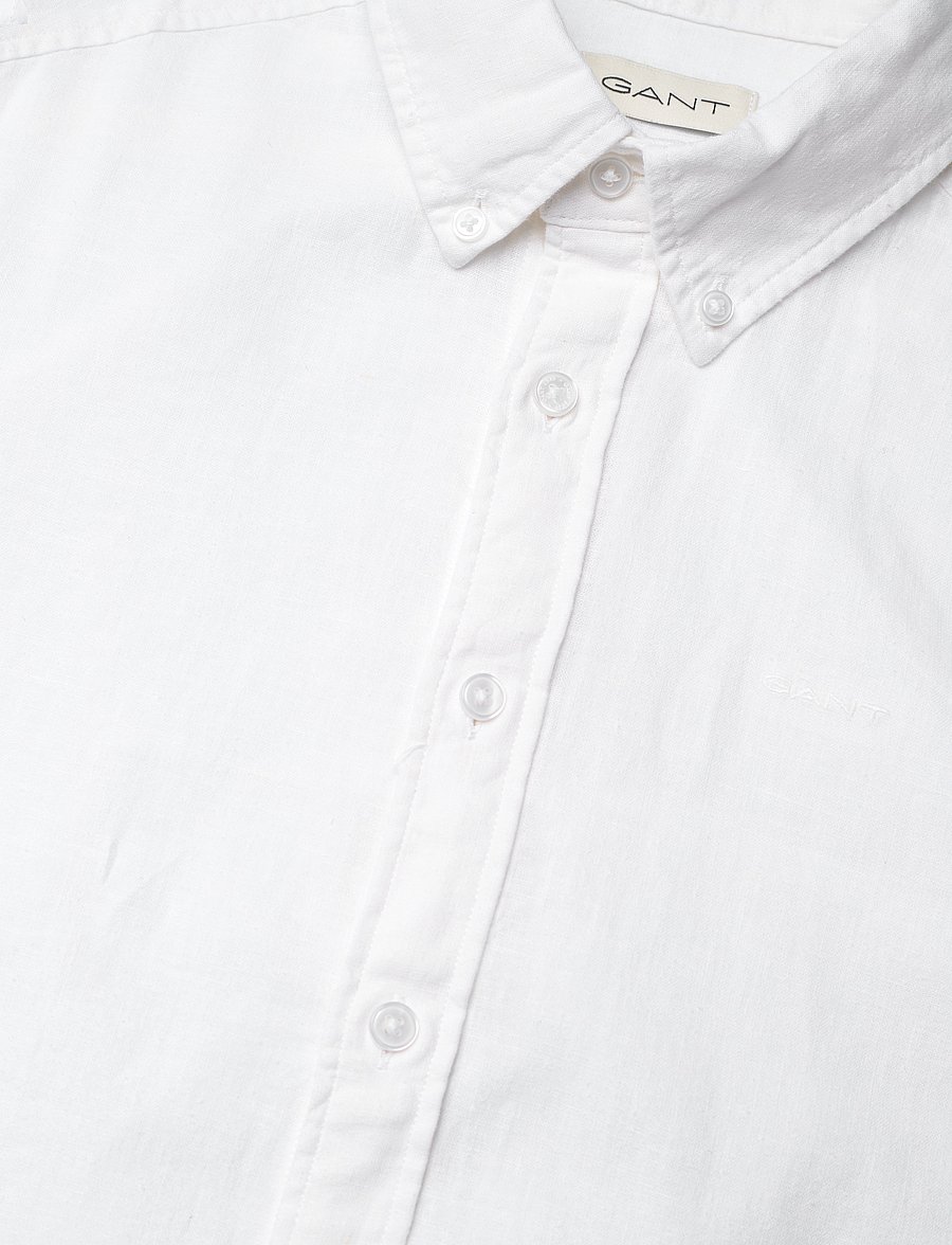 Gant - COTTON LINEN BD LS SHIRT - langärmlige hemden - white - 2