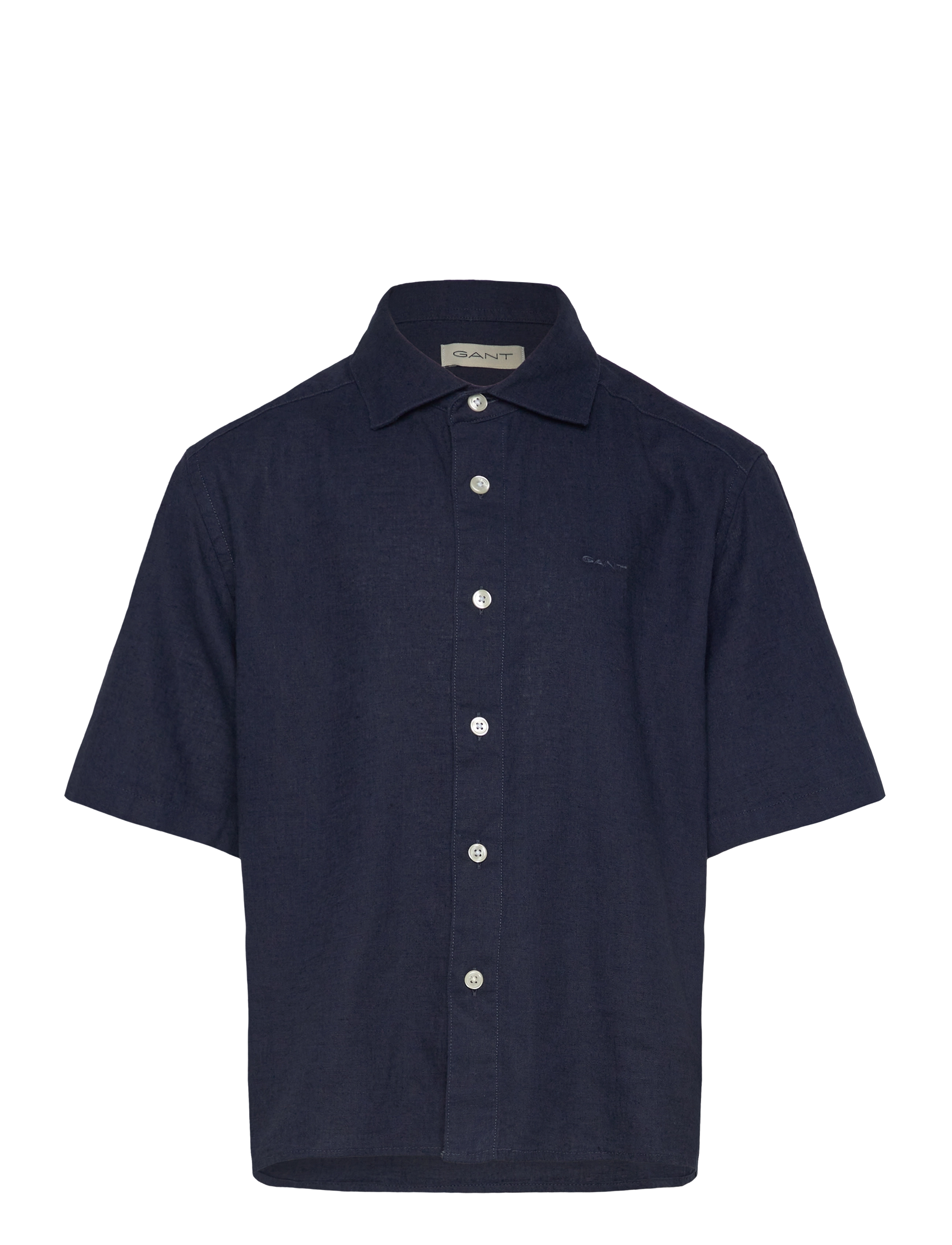Gant COTTON LINEN SS SHIRT - Basics - MARINE / navy