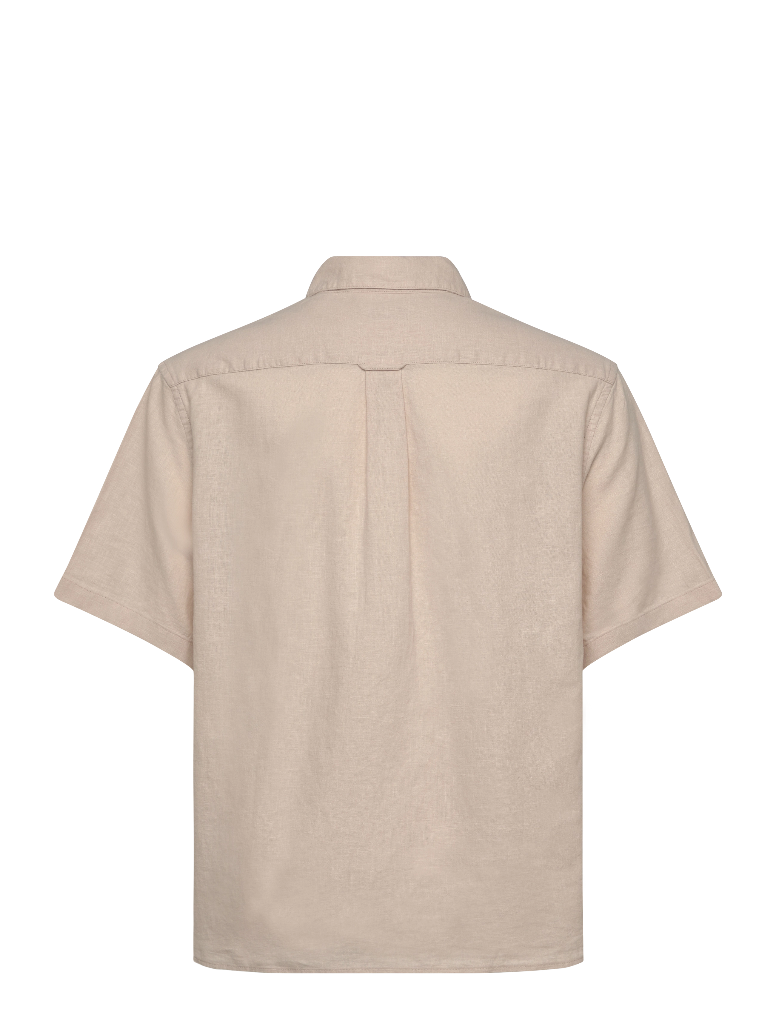Gant - COTTON LINEN SS SHIRT - kortærmede skjorter - putty - 1
