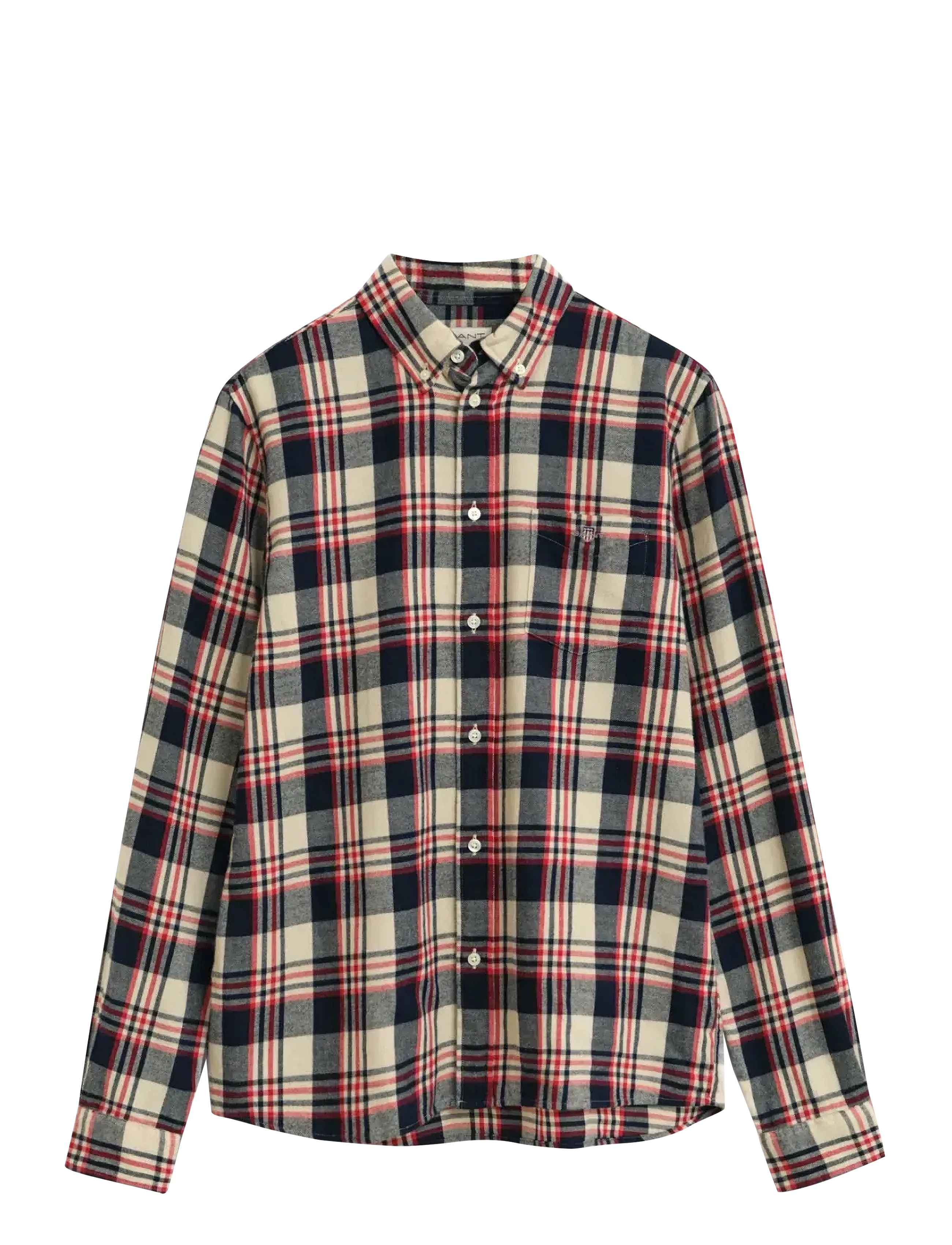 CHECKED FLANNEL BD SHIRT - RUBY RED