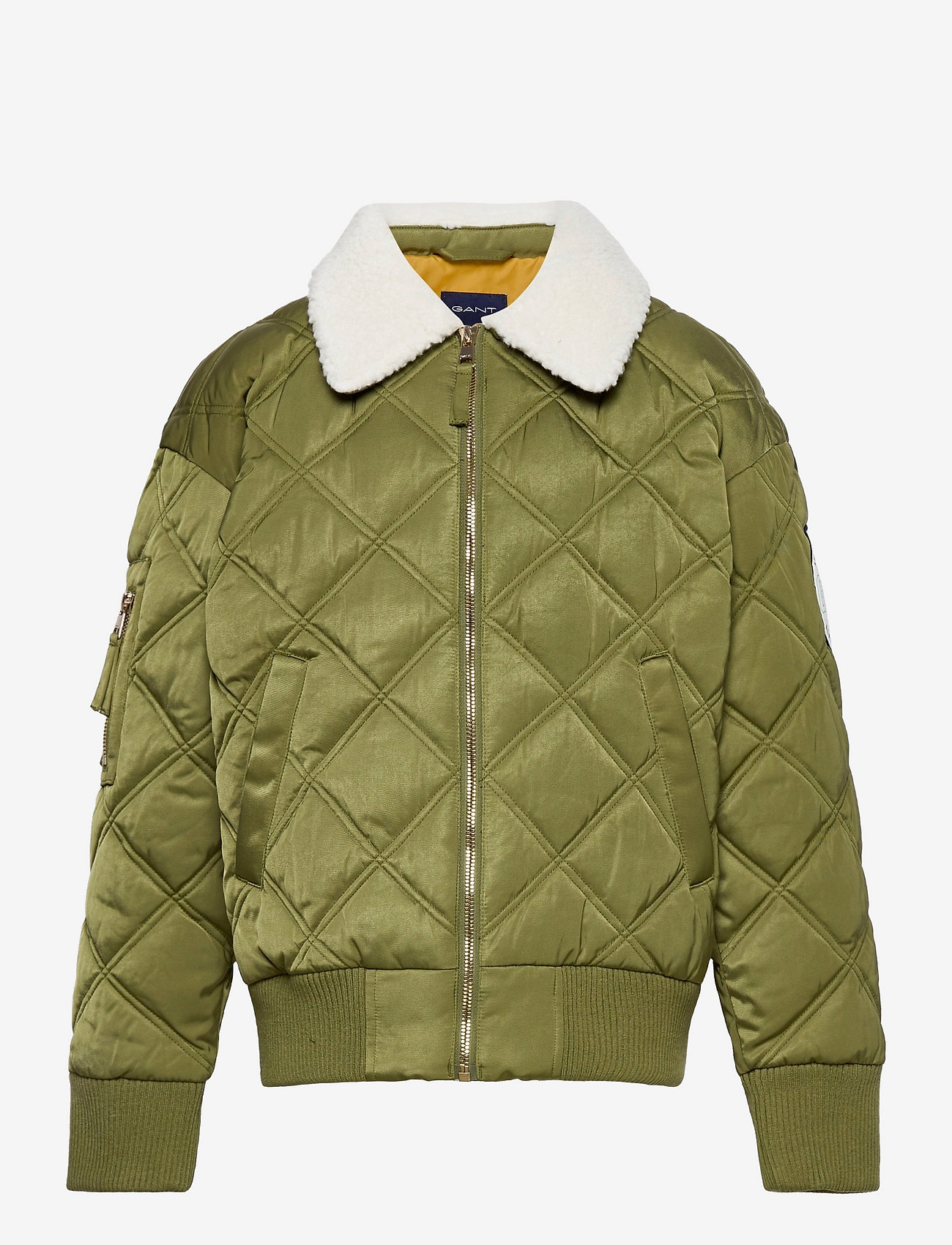 GANT - D2. QUILTED AVIATOR JACKET - quilted jackets - olive branch green - 0