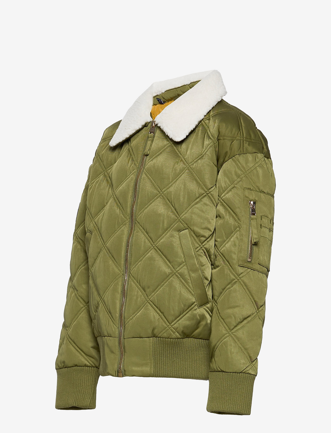 GANT - D2. QUILTED AVIATOR JACKET - dygsniuotosios striukės - olive branch green - 1