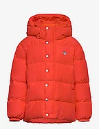 RELAXED PUFFER JACKET - TOMATO RED