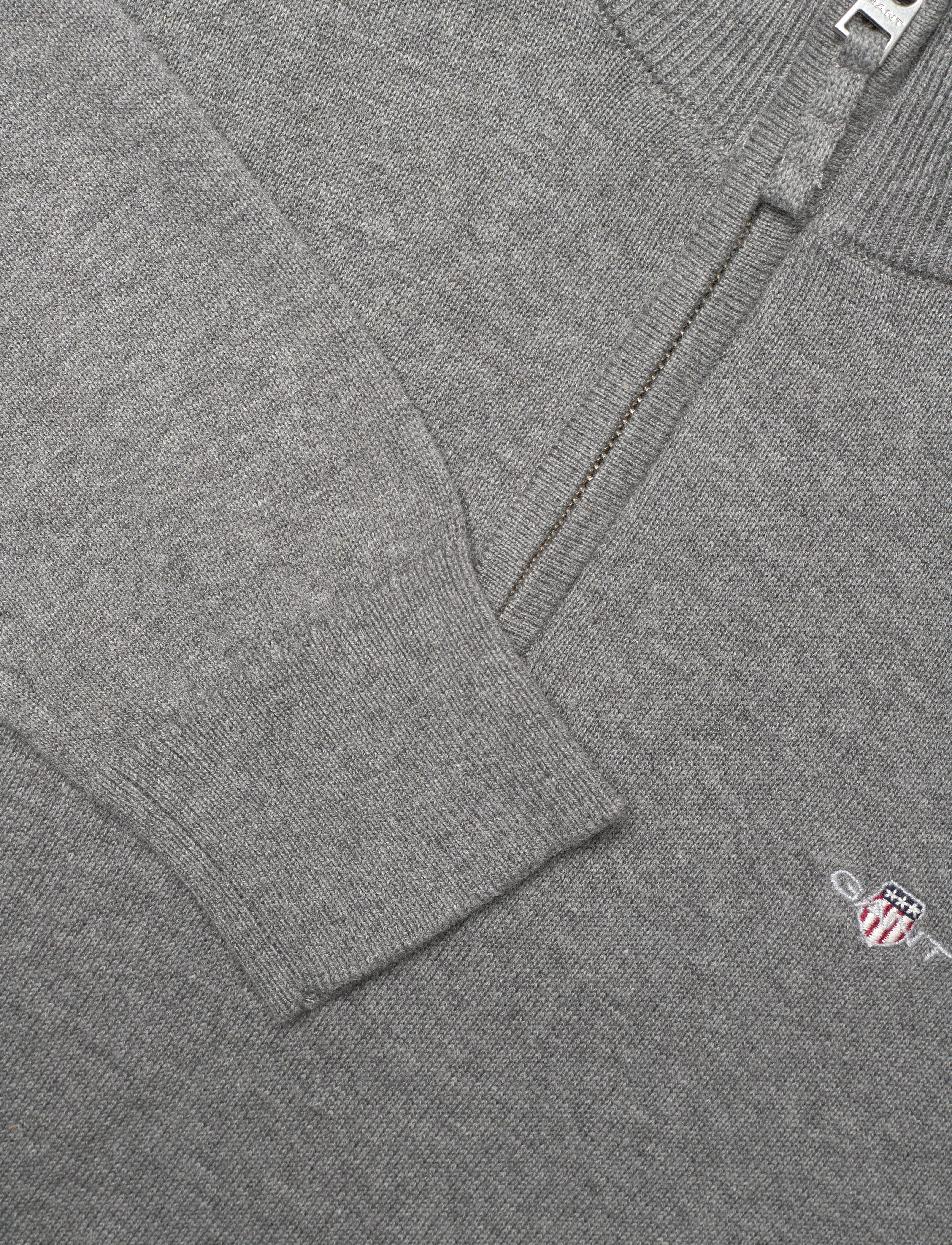 Gant - SHIELD COTTON HALF ZIP - džemprid - dark grey melange - 2