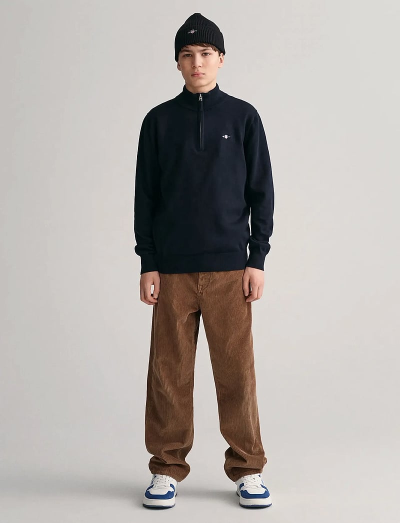 GANT - SHIELD COTTON HALF ZIP - džemprid - evening blue - 5