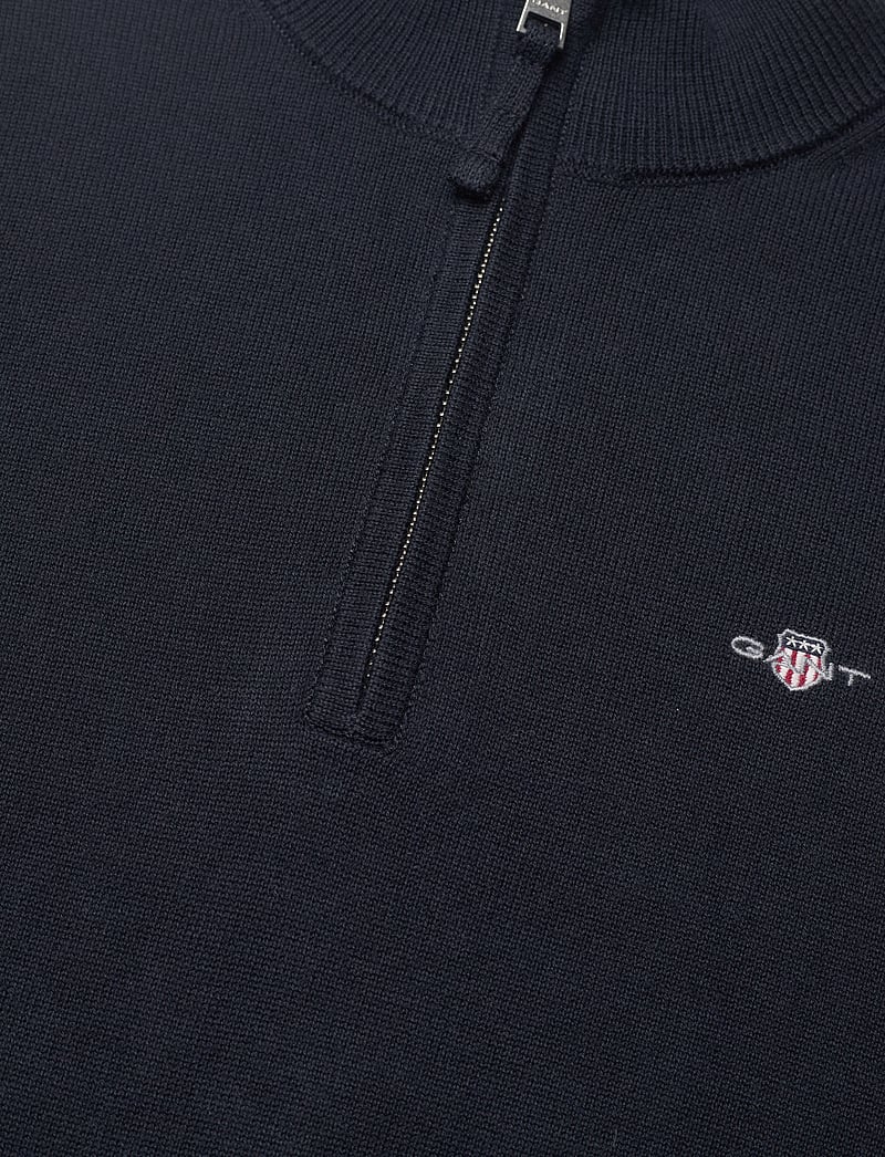 GANT - SHIELD COTTON HALF ZIP - džemprid - evening blue - 5