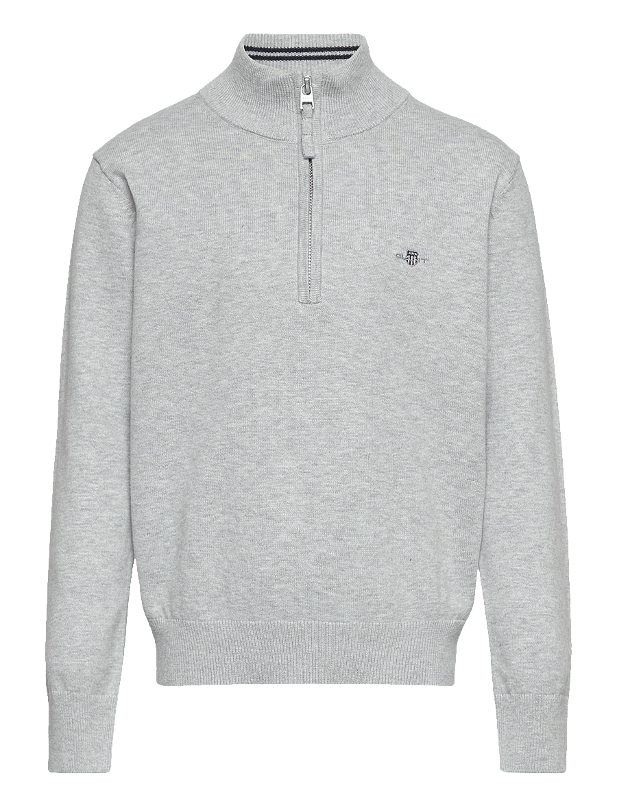 Gant - SHIELD COTTON HALF ZIP - džemprid - light grey melange - 1