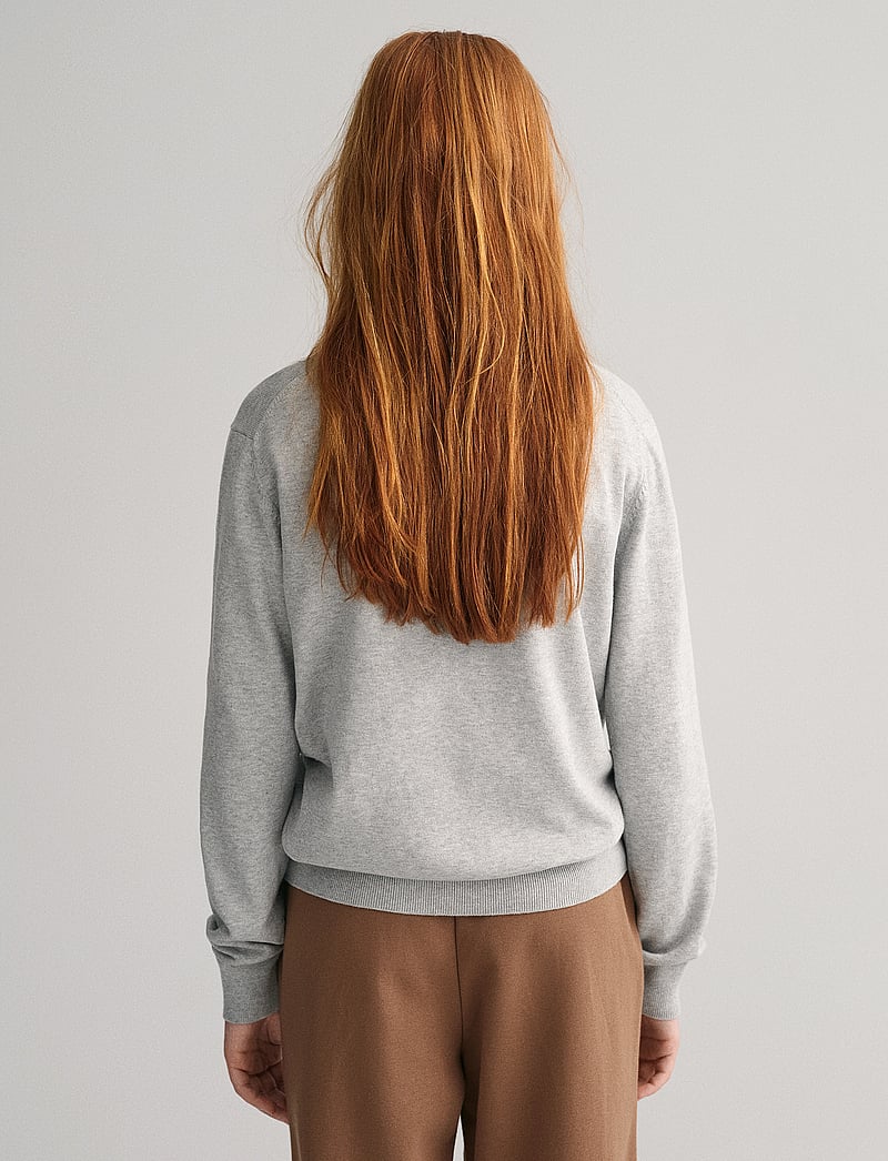 GANT - SHIELD COTTON HALF ZIP - pullover - light grey melange - 3