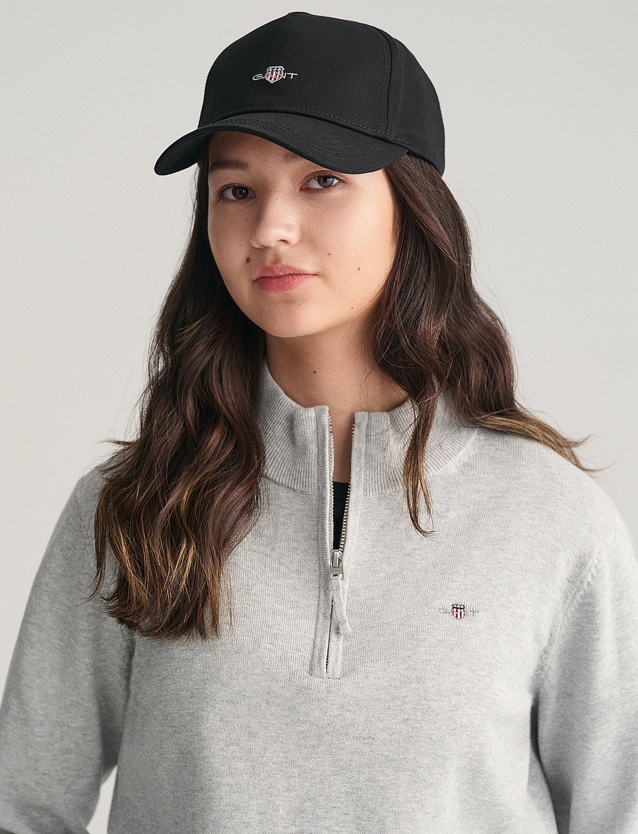 Gant - SHIELD COTTON HALF ZIP - džemprid - light grey melange - 5
