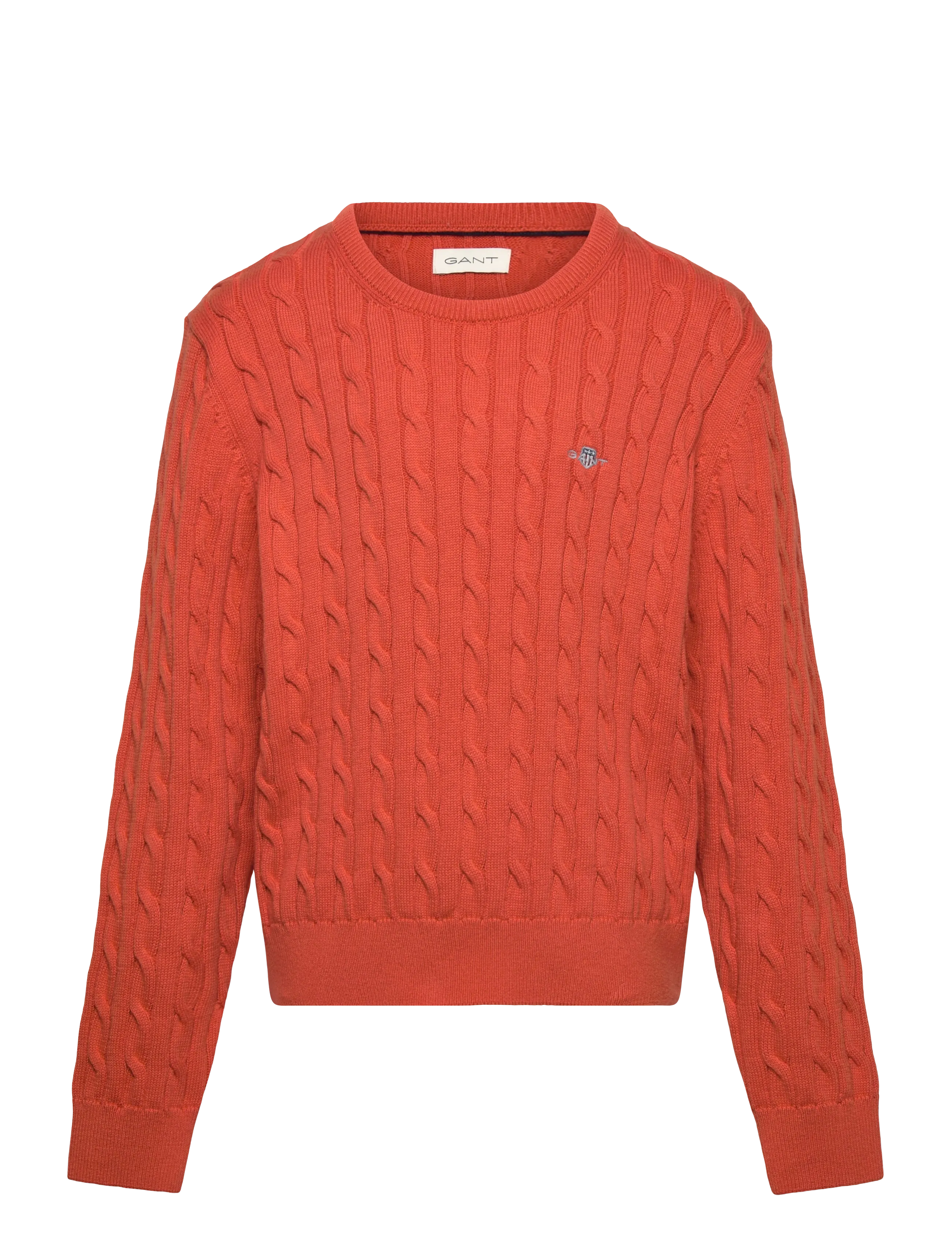 Gant SHIELD COTTON CABLE C-NECK - Pullover - DEEP ORANGE / orange