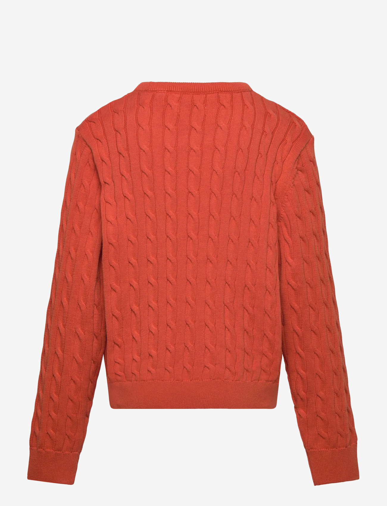 GANT - SHIELD COTTON CABLE C-NECK - deep orange - 1