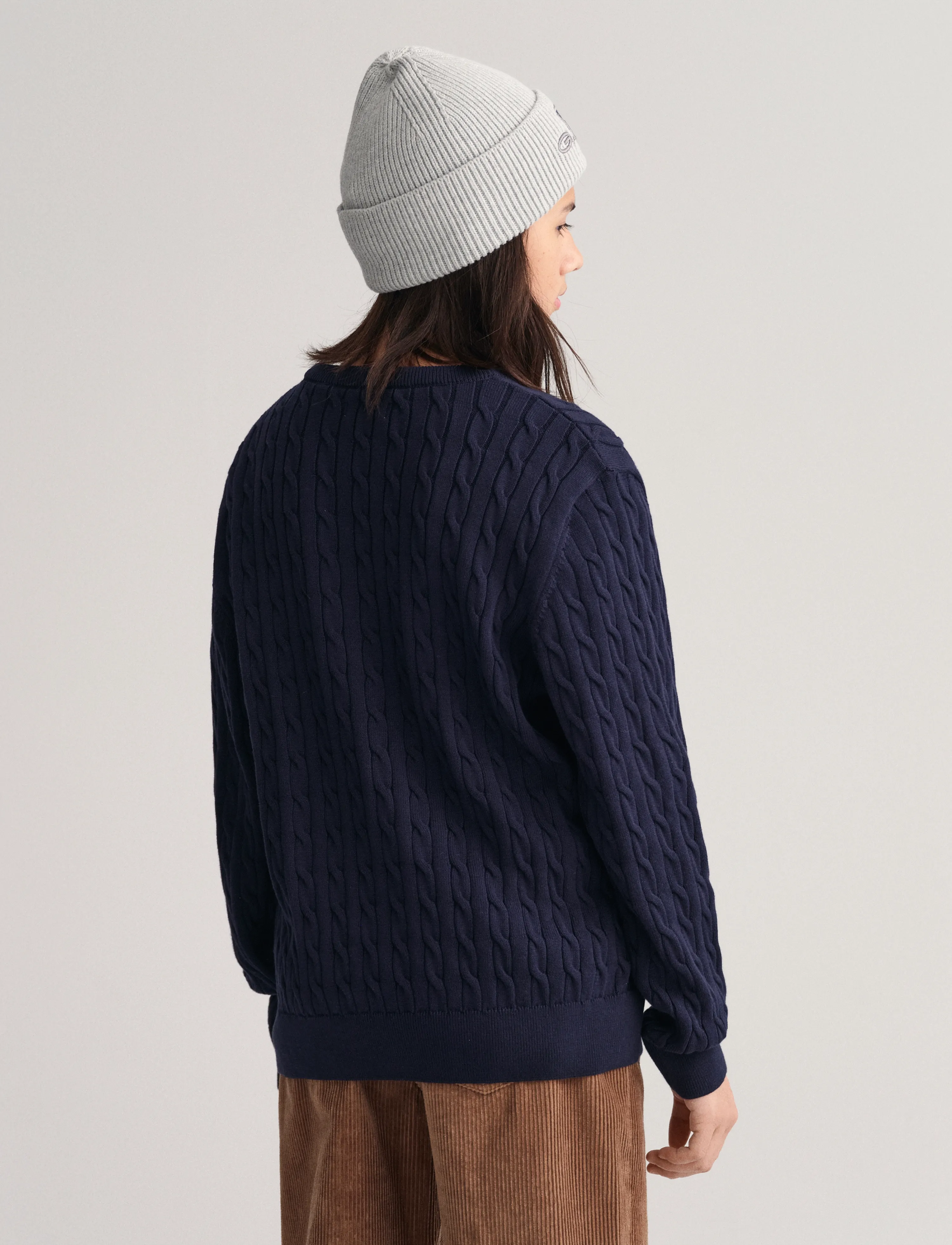 Gant - SHIELD COTTON CABLE C-NECK - trøjer - evening blue - 2