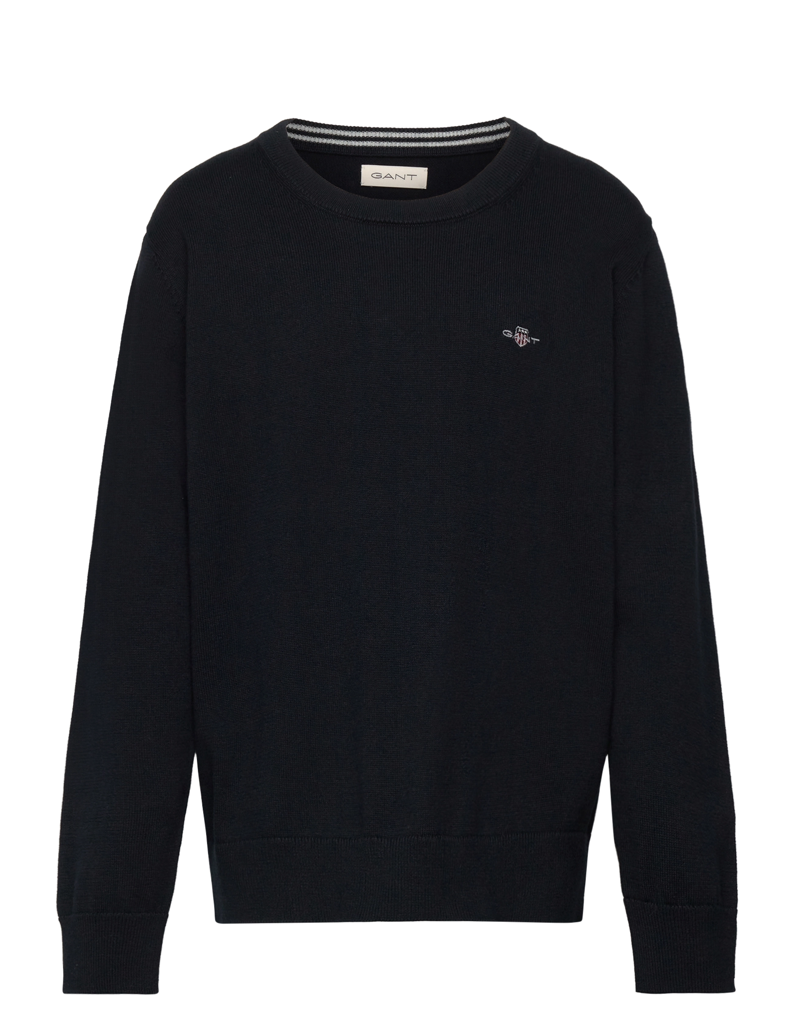Gant SHIELD CLASSIC COTTON C-NECK - Strik - EVENING BLUE / navy