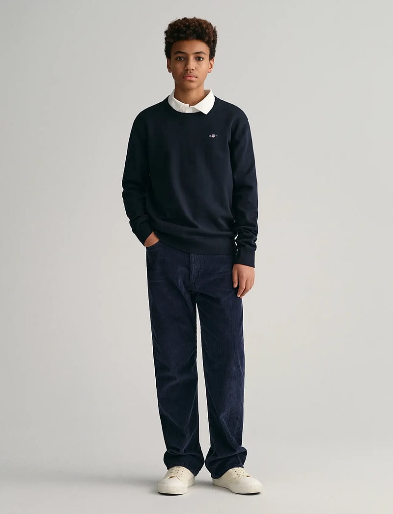 Gant - SHIELD CLASSIC COTTON C-NECK - pullover - evening blue - 5
