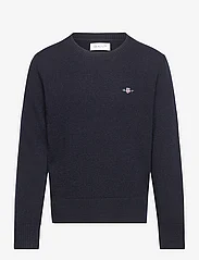 GANT - SHIELD LAMBSWOOL C-NECK - jumpers - evening blue - 0