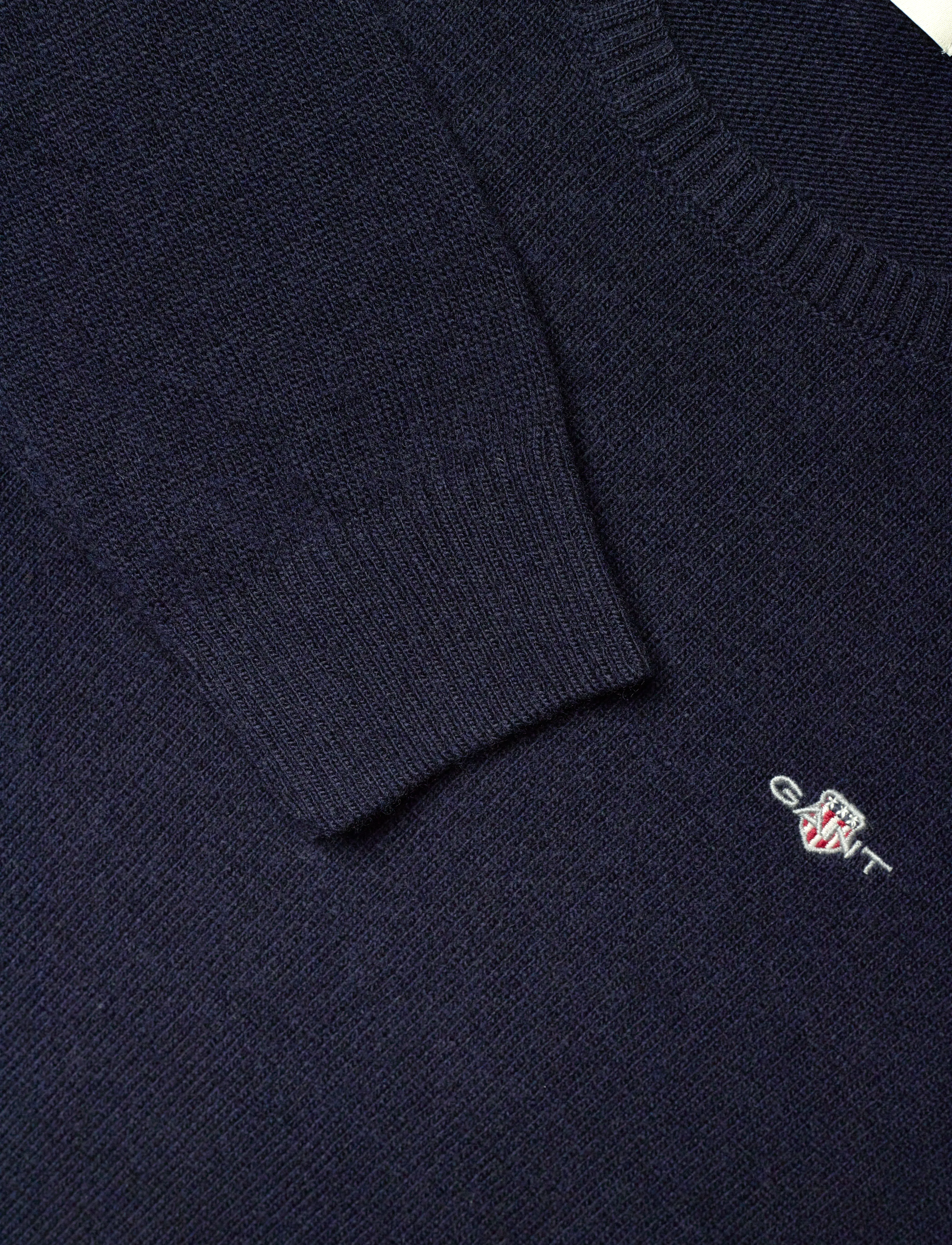 GANT - SHIELD LAMBSWOOL C-NECK - evening blue - 2
