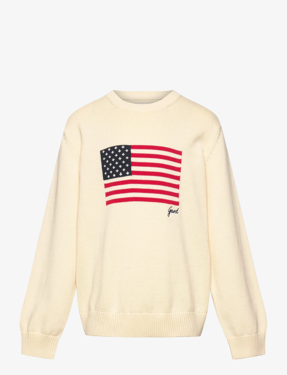 GANT - FLAG KNIT C-NECK - trøjer - cream - 0