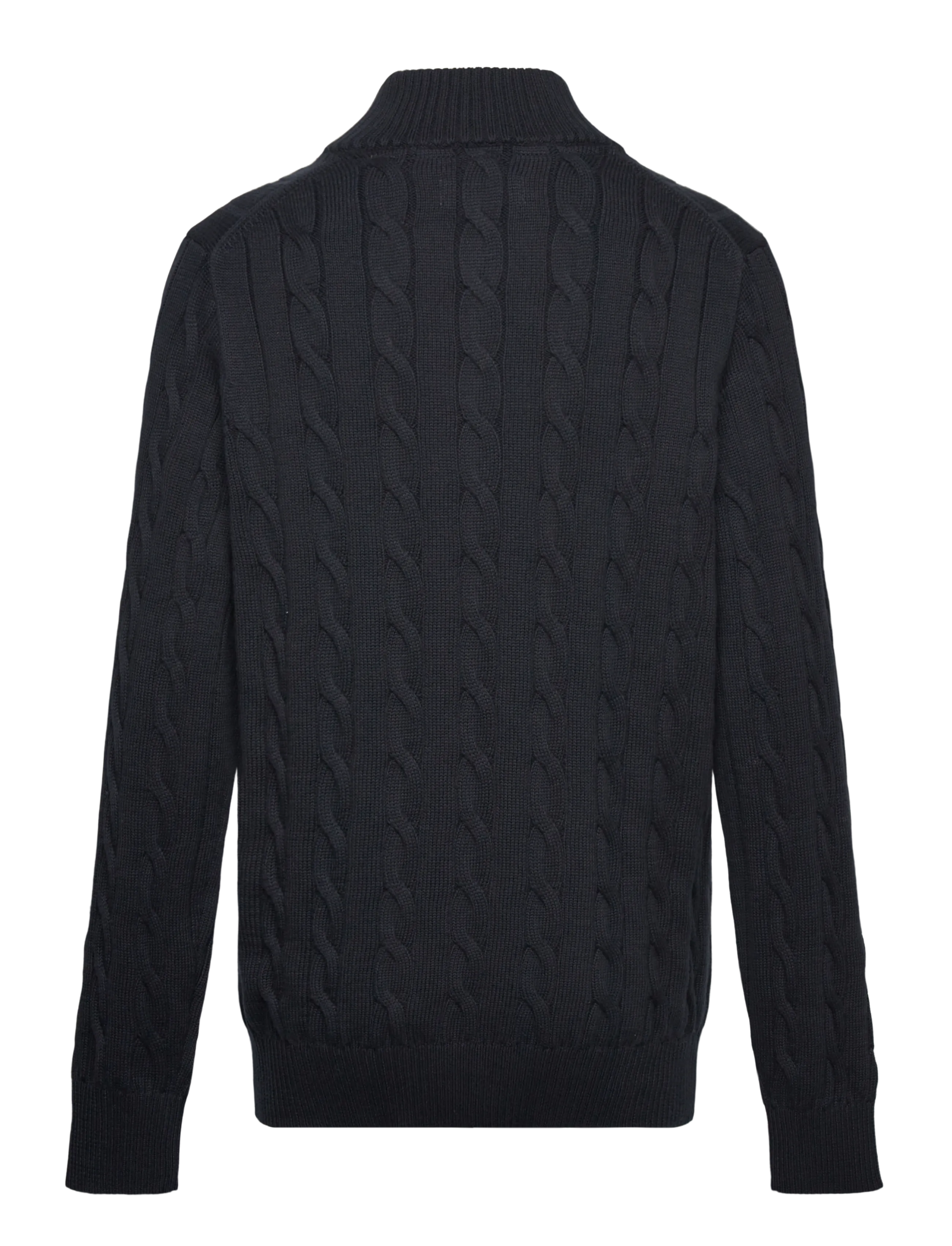 Gant - COTTON CABLE HALF ZIP - džemprid - evening blue - 1