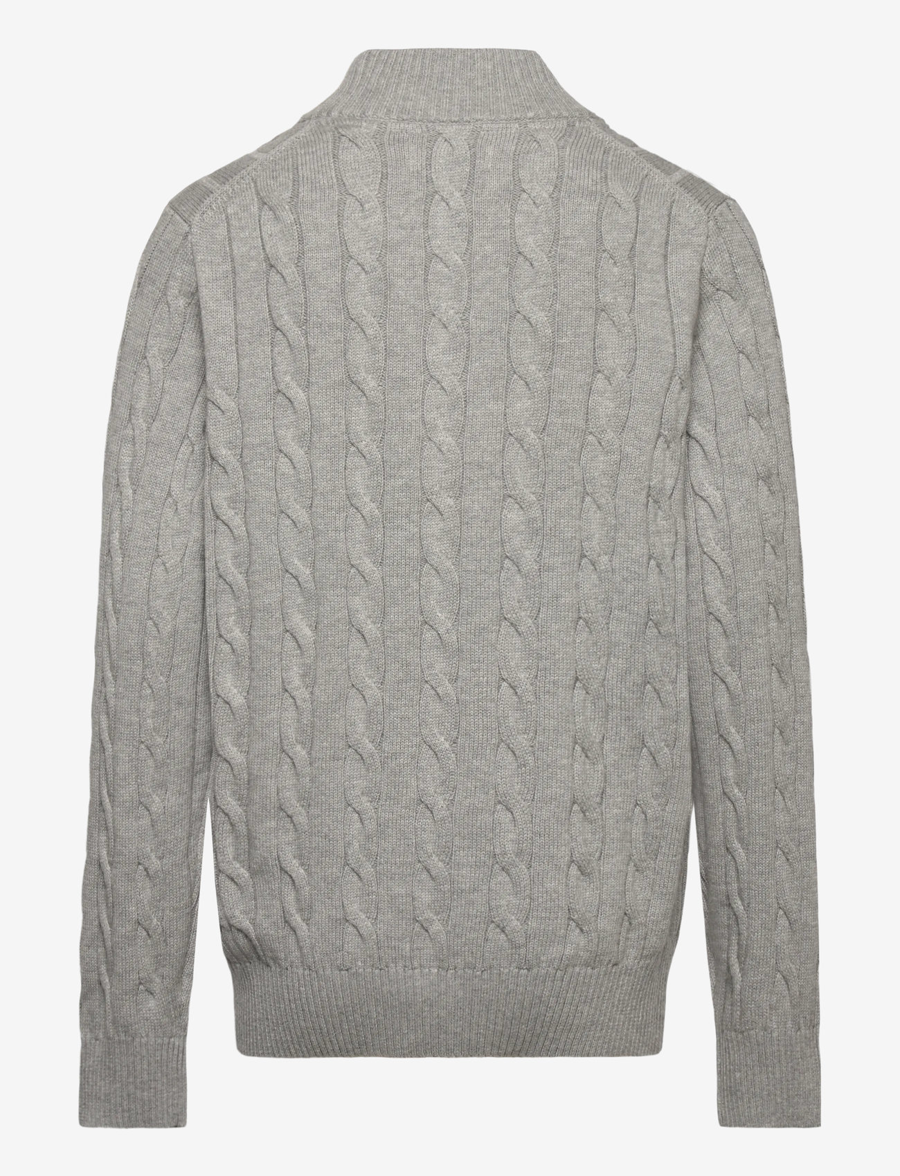 Gant - COTTON CABLE HALF ZIP - pullover - grey melange - 1