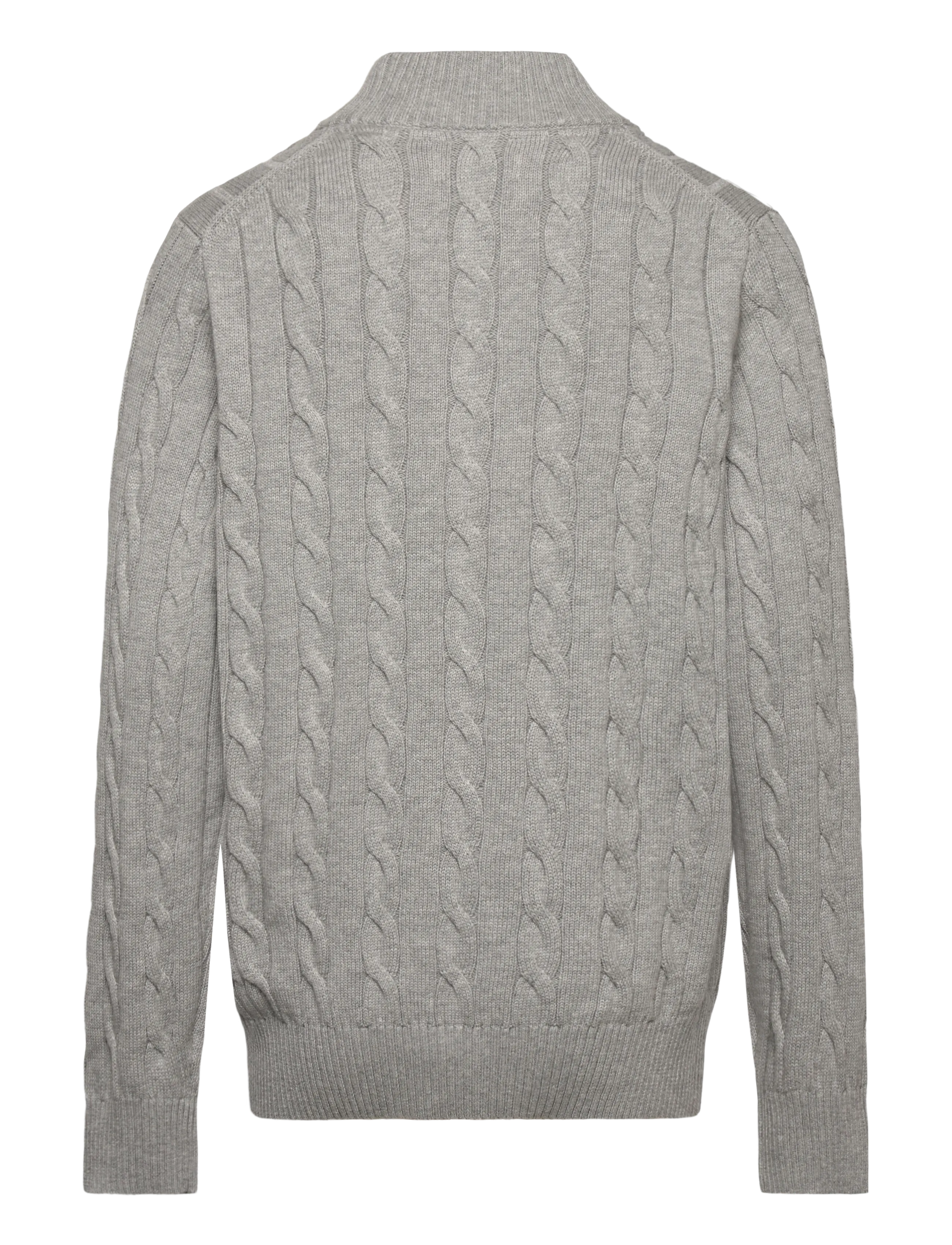 Gant - COTTON CABLE HALF ZIP - jumpers - grey melange - 1